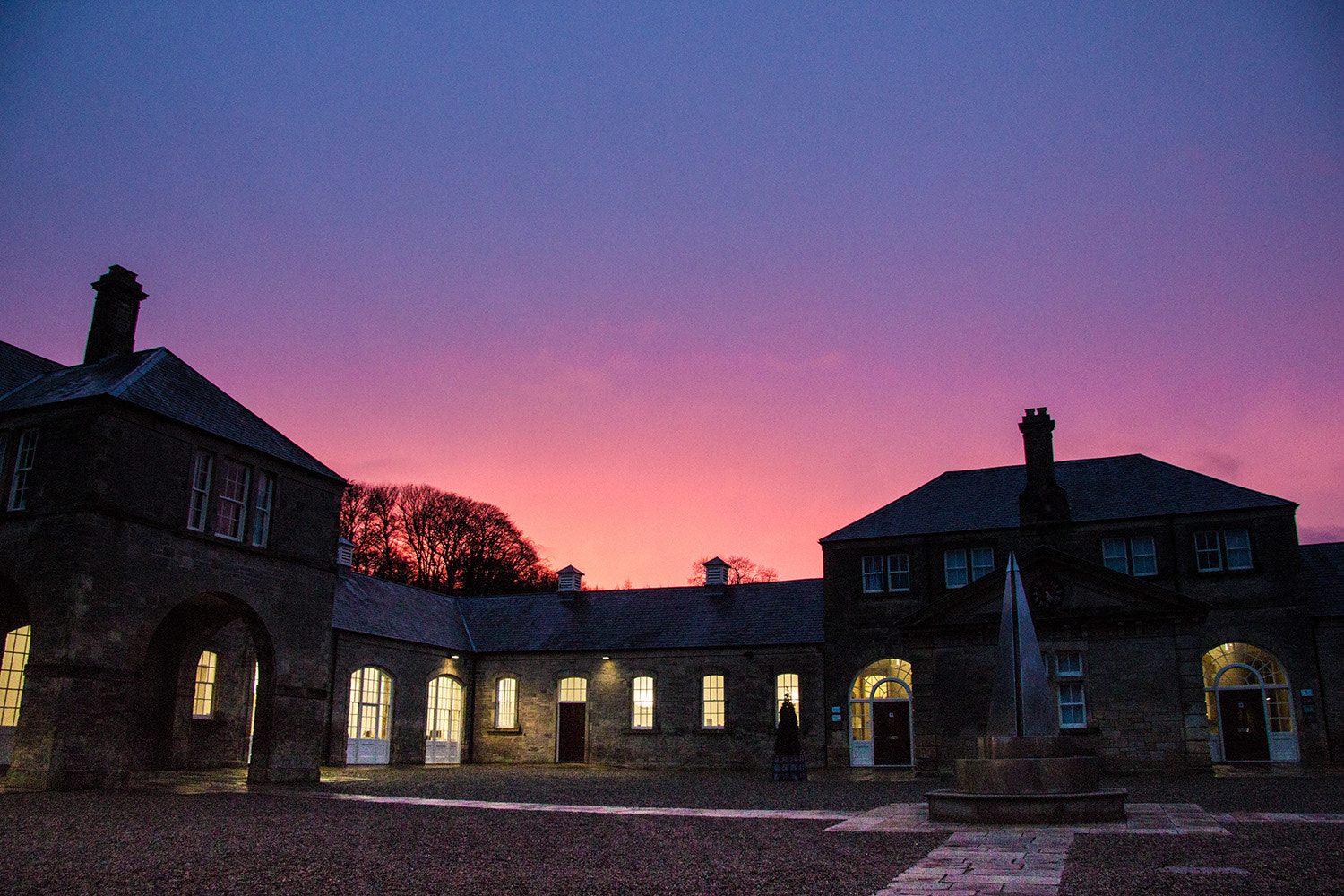 Canon EOS M sample photo. Aske courtyard sunset web photography
