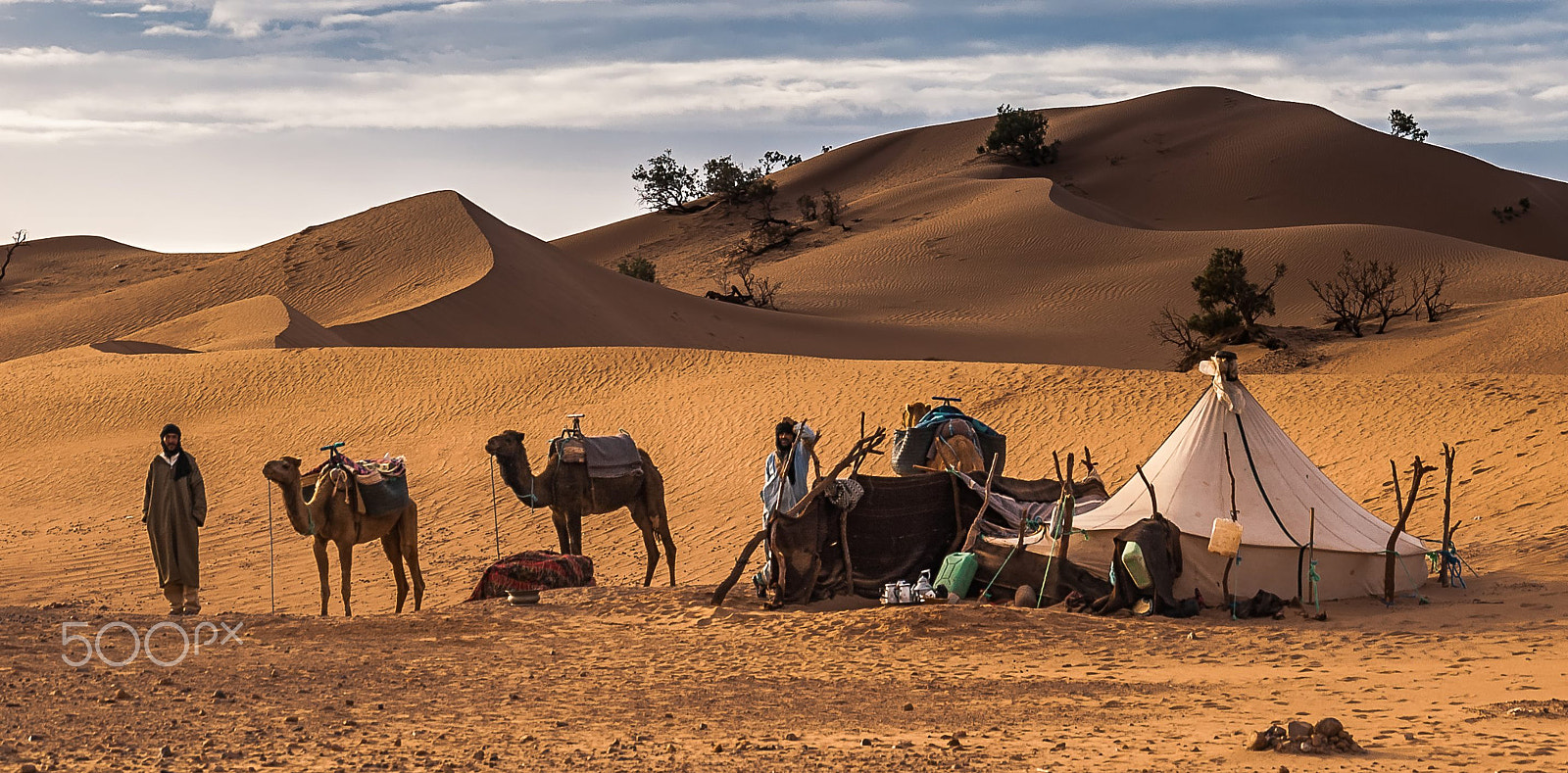 Pentax *ist DL + Sigma sample photo. Ready to leave for trekking (moroccan sahara) photography