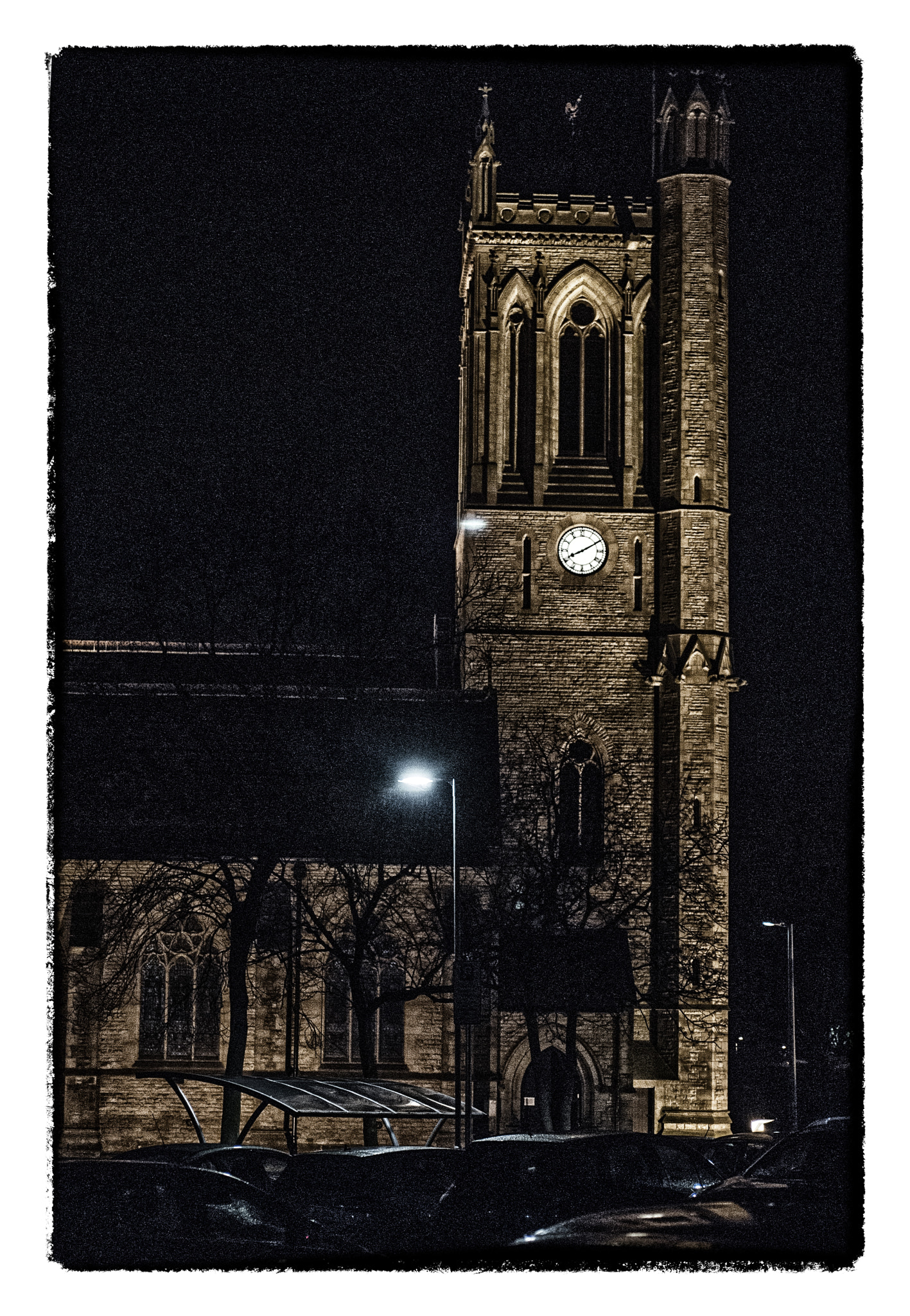 Nikon D200 + Sigma 50mm F2.8 EX DG Macro sample photo. Churches at night swinton photography
