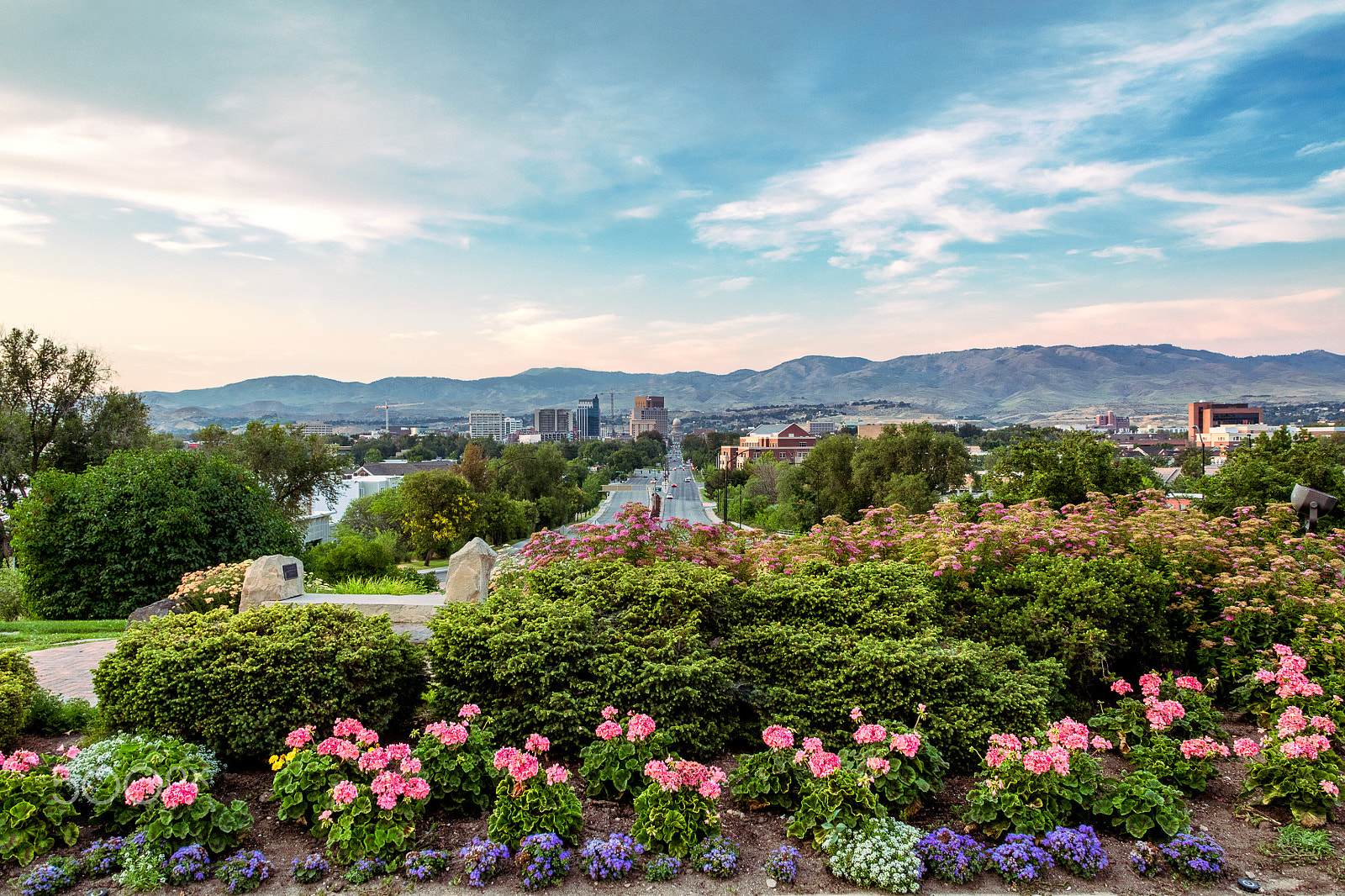 Canon EOS 5DS sample photo. Boise idaho from the railroad station at sunset photography
