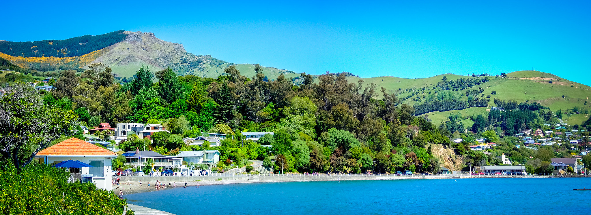 Fujifilm FinePix F30 sample photo. Akaroa town (new zealand) photography