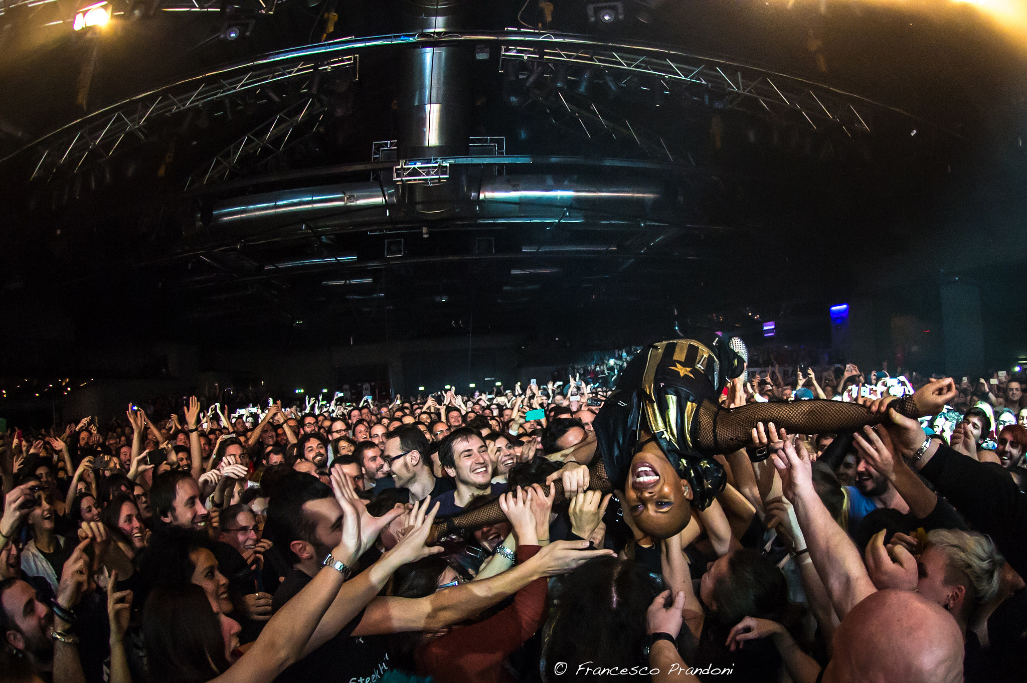 Nikon AF DX Fisheye-Nikkor 10.5mm F2.8G ED sample photo. Foto-concerto-skunk-anansie-milano-17-febbraio-2016-prandoni photography