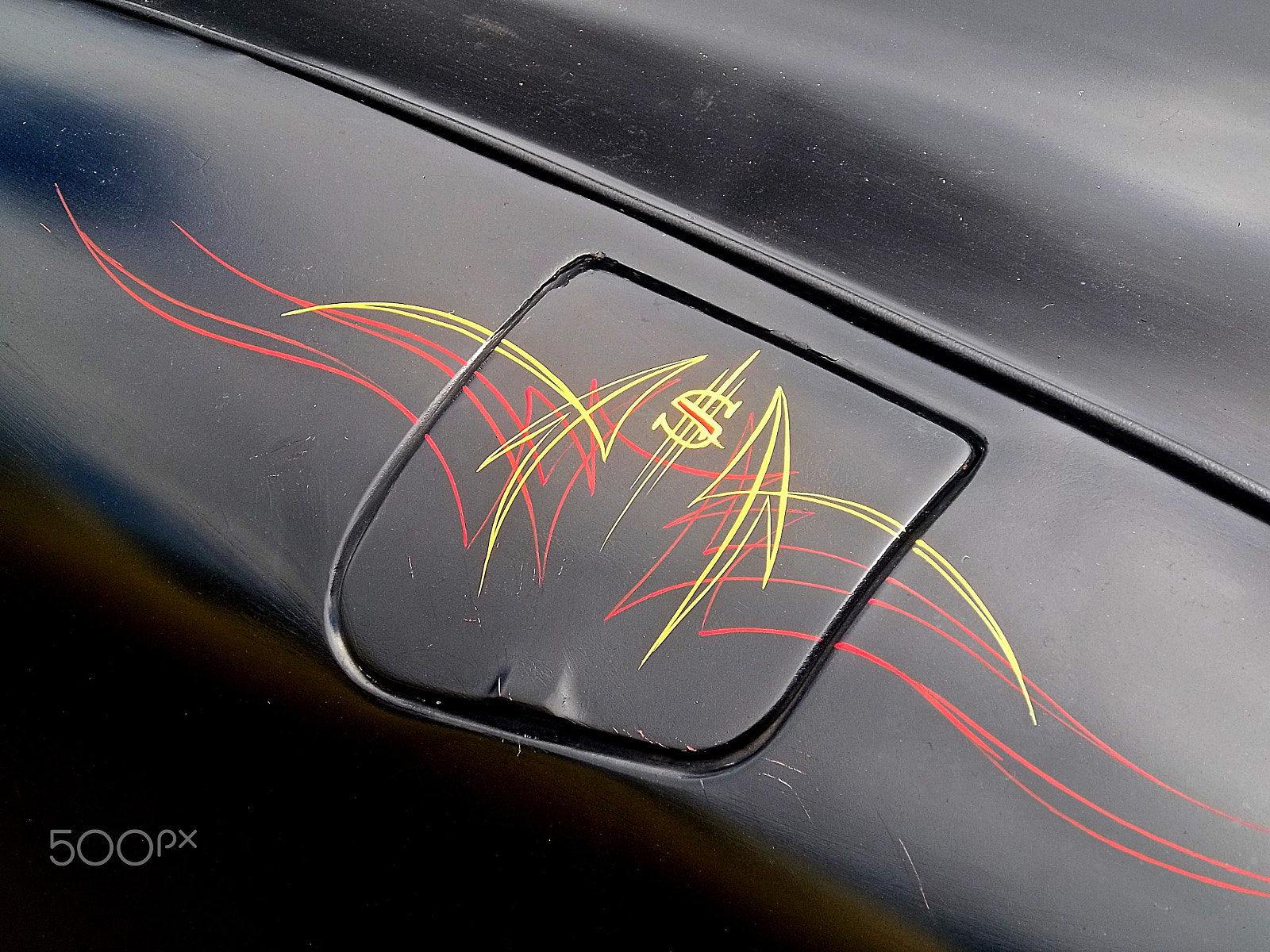 Kodak EASYSHARE M575 DIGITAL CAMERA sample photo. Street rod fuel door pinstriping photography