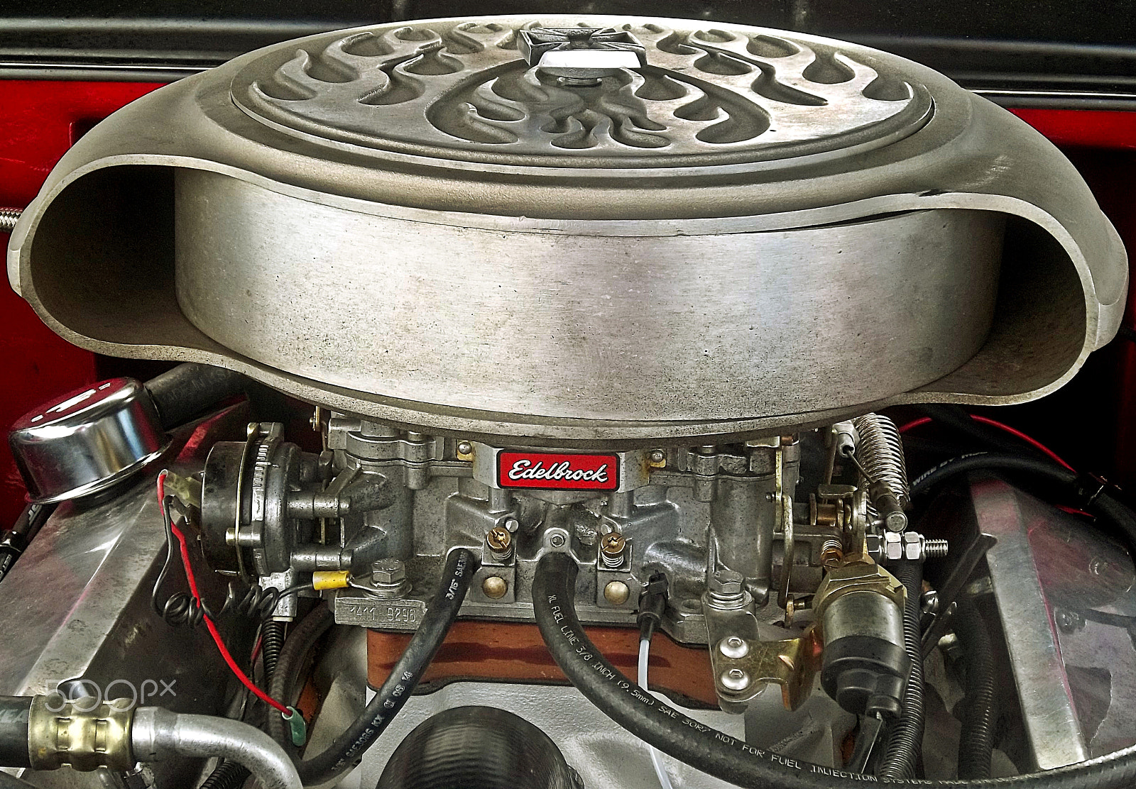 Kodak EASYSHARE M575 DIGITAL CAMERA sample photo. Street rod engine detail photography