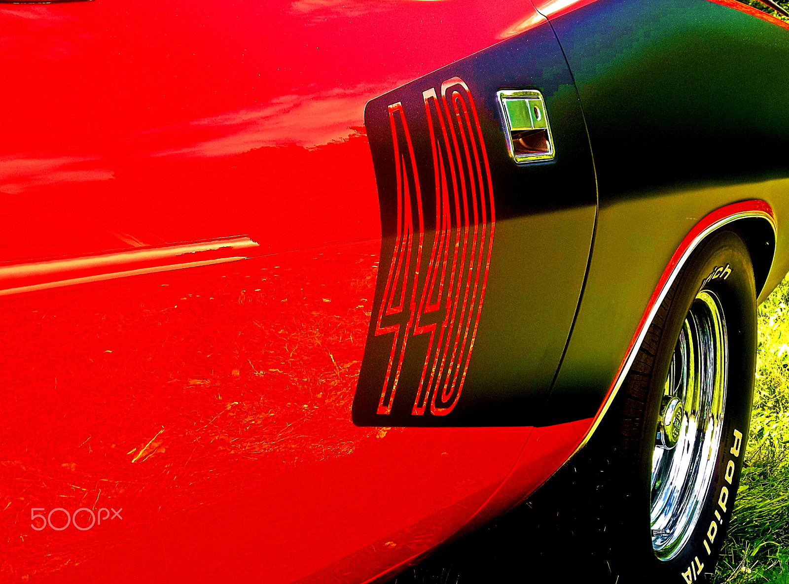 Kodak EASYSHARE M575 DIGITAL CAMERA sample photo. 1971 plymouth 'cuda billboard stripe photography