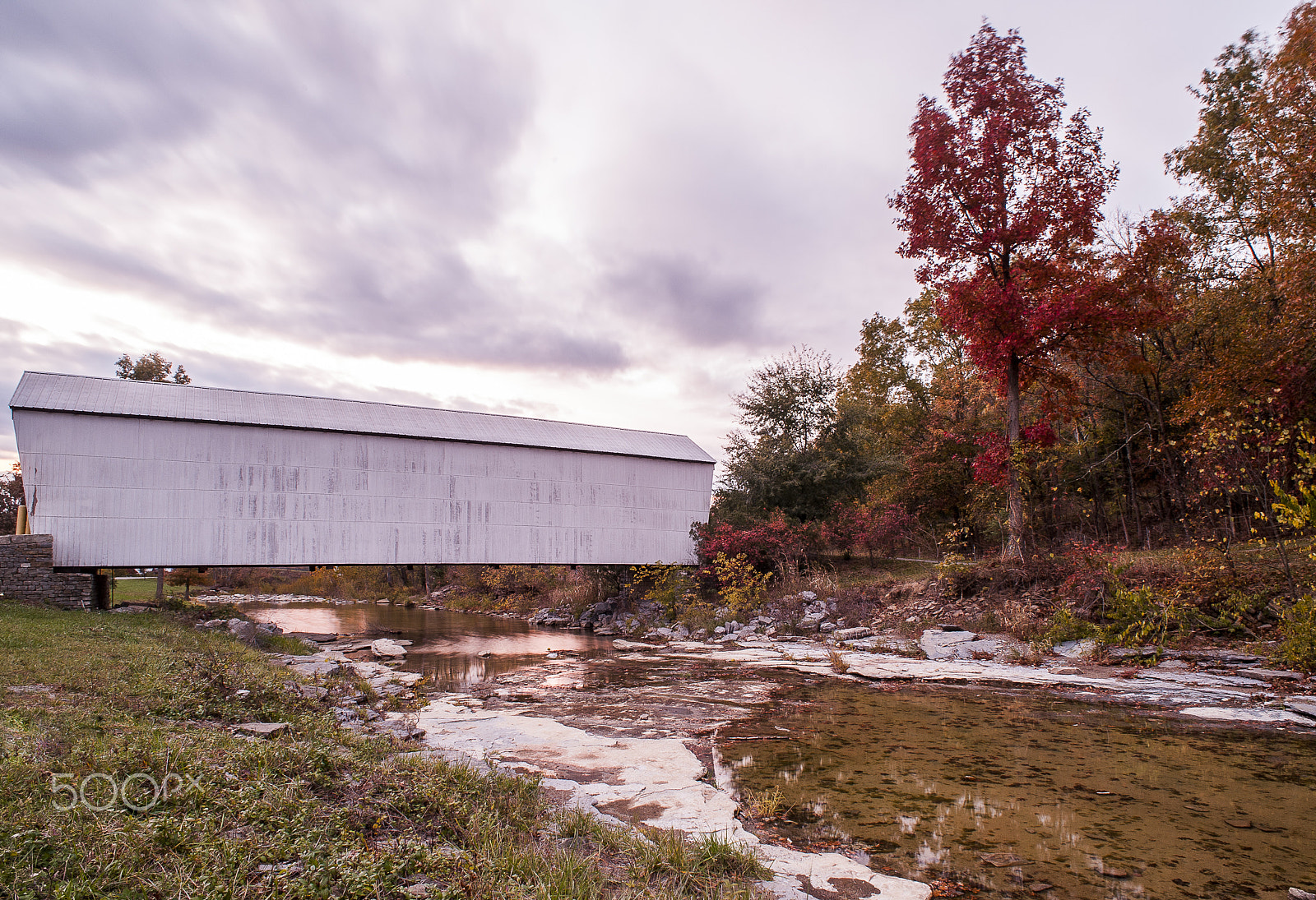 Nikon D3 + Nikon AF Nikkor 20mm F2.8D sample photo. Walcott covered bridge photography