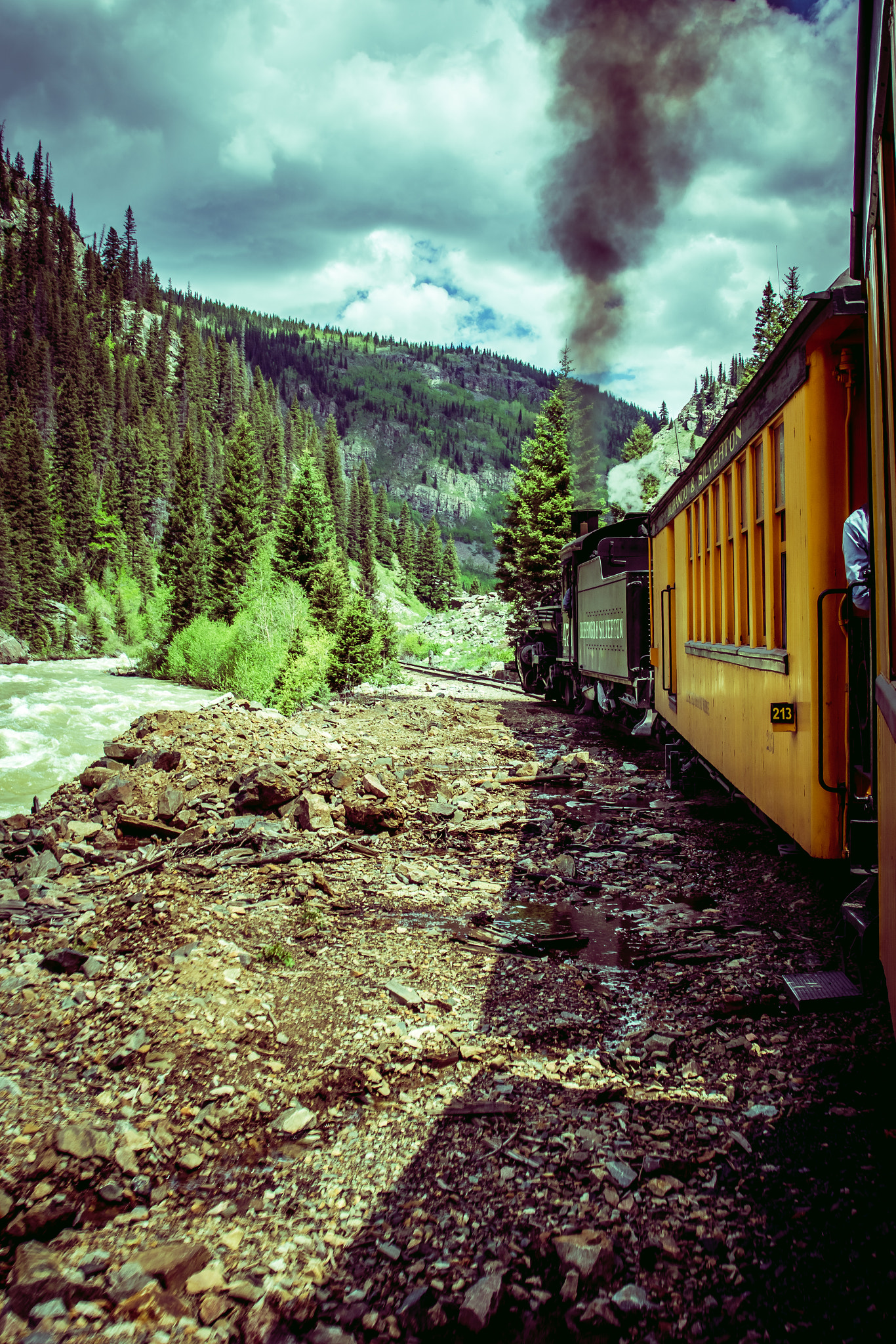 Sony a6000 + Canon EF 24-105mm F4L IS USM sample photo. Durango train ride photography