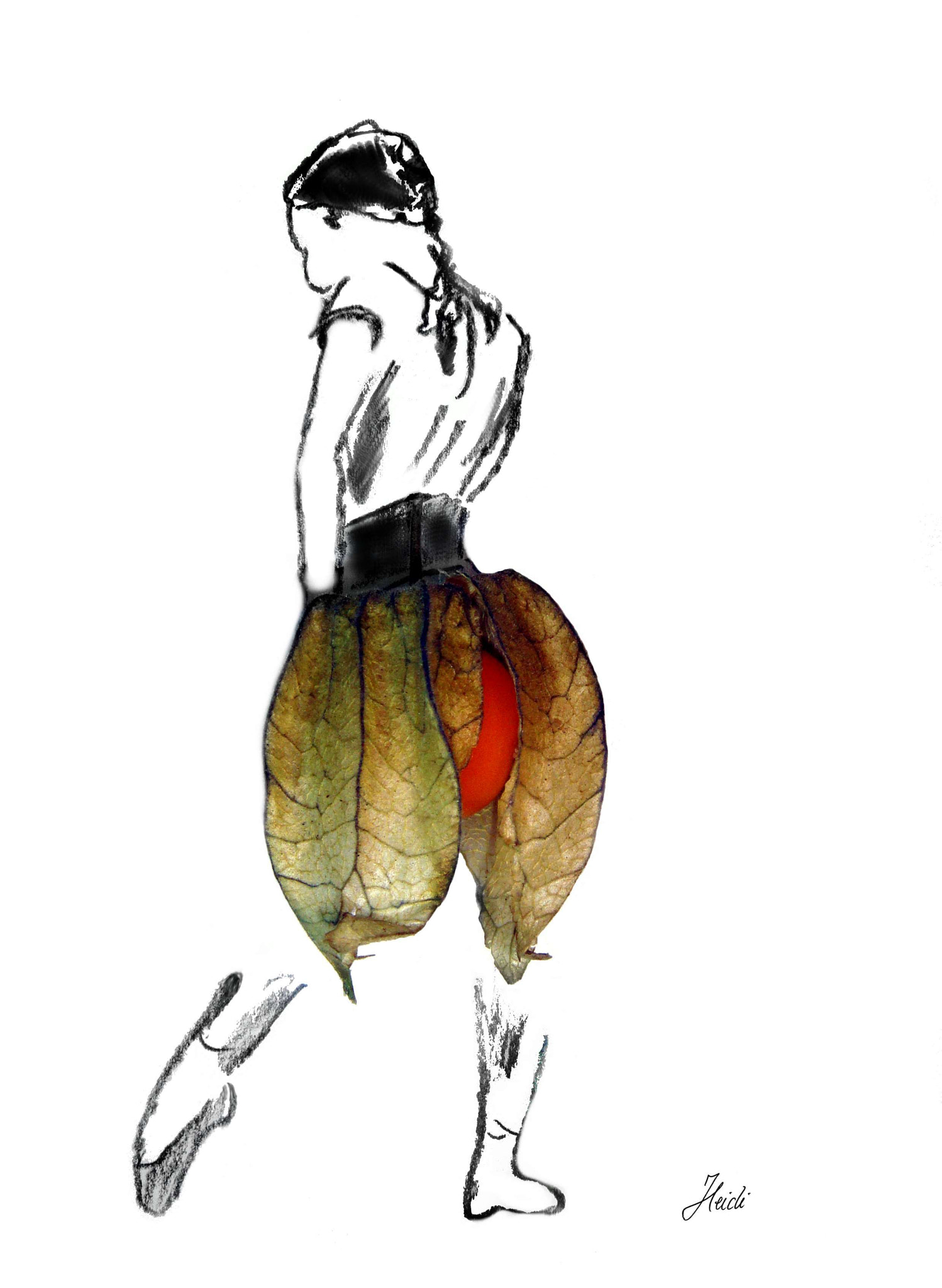 Sony DSC-T77 sample photo. Ballerina with physalis photography
