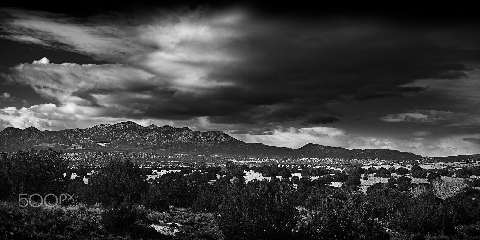 Hasselblad H5D + HC 80 sample photo. New mexico foothills of galisteo photography