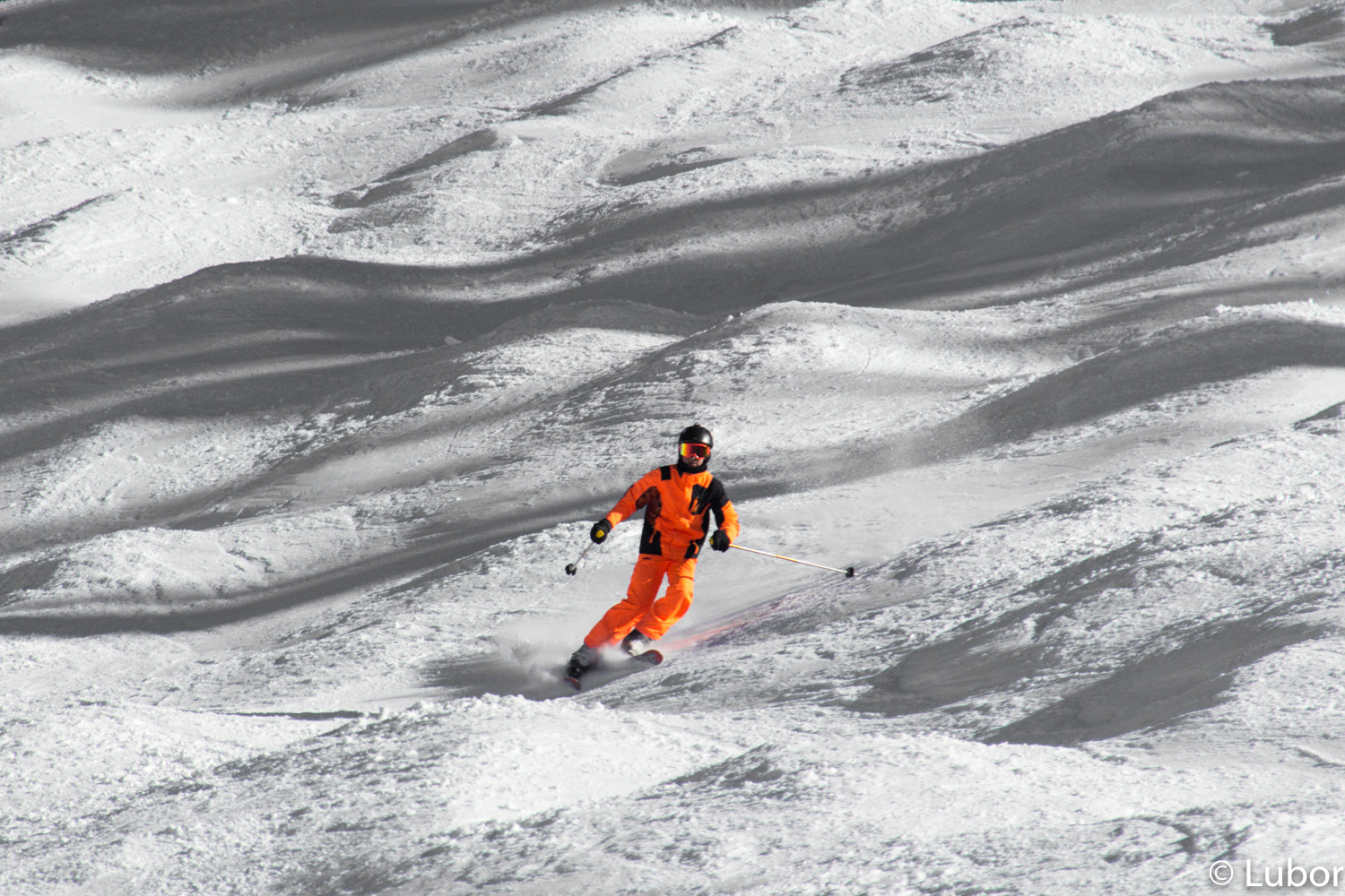 Canon EOS 650D (EOS Rebel T4i / EOS Kiss X6i) sample photo. Skiing down gunbarrel photography