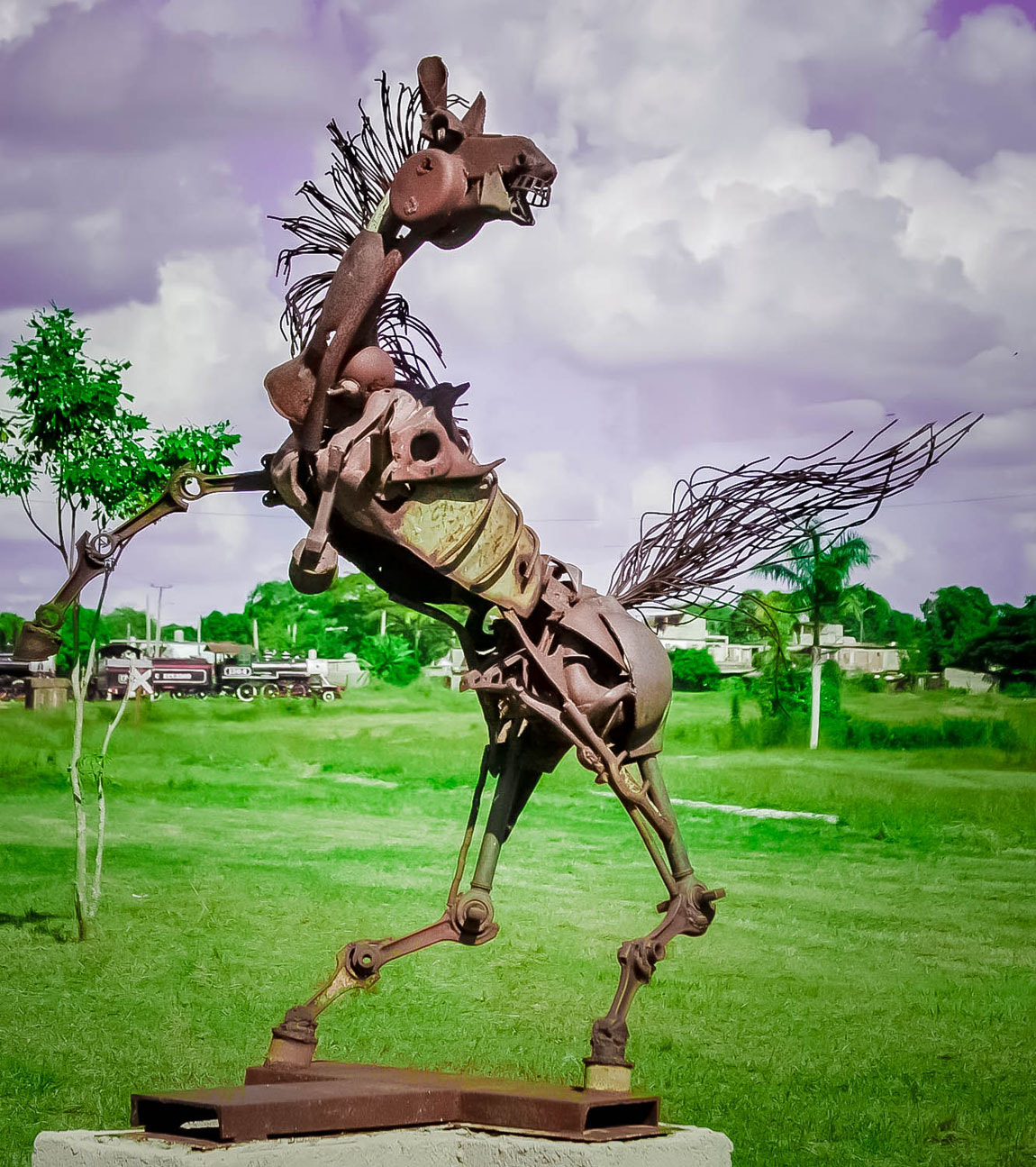 Nikon D3100 + AF Nikkor 18mm f/2.8D sample photo. Iron horse photography