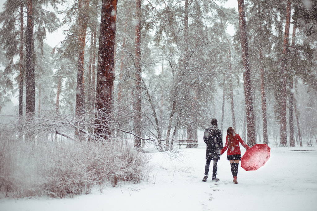 Couple poses - Winter love story by Maryna Khomenko on 500px.com