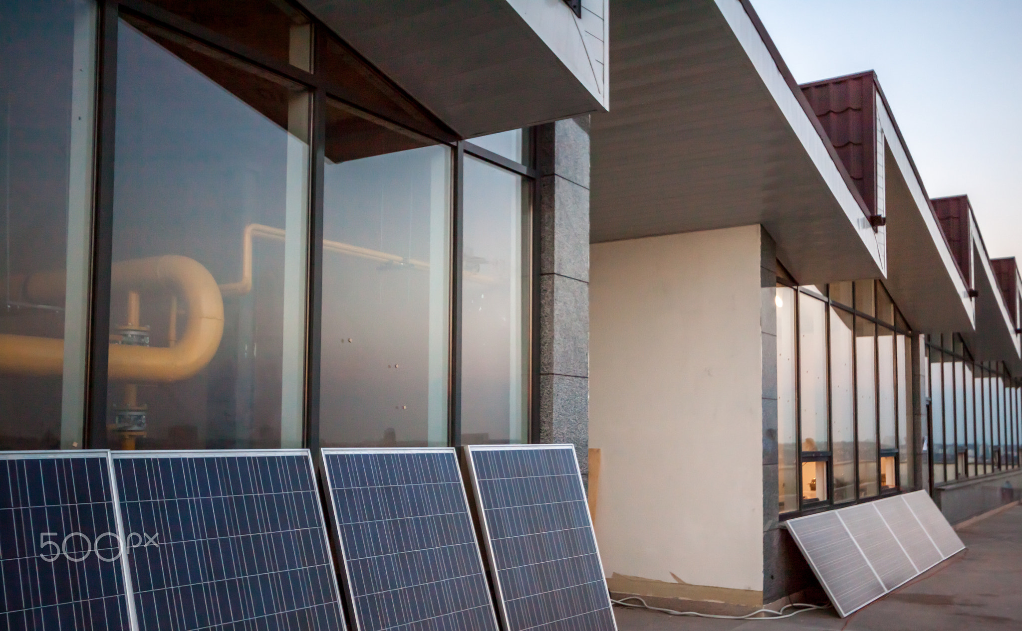 solar panels on balcony