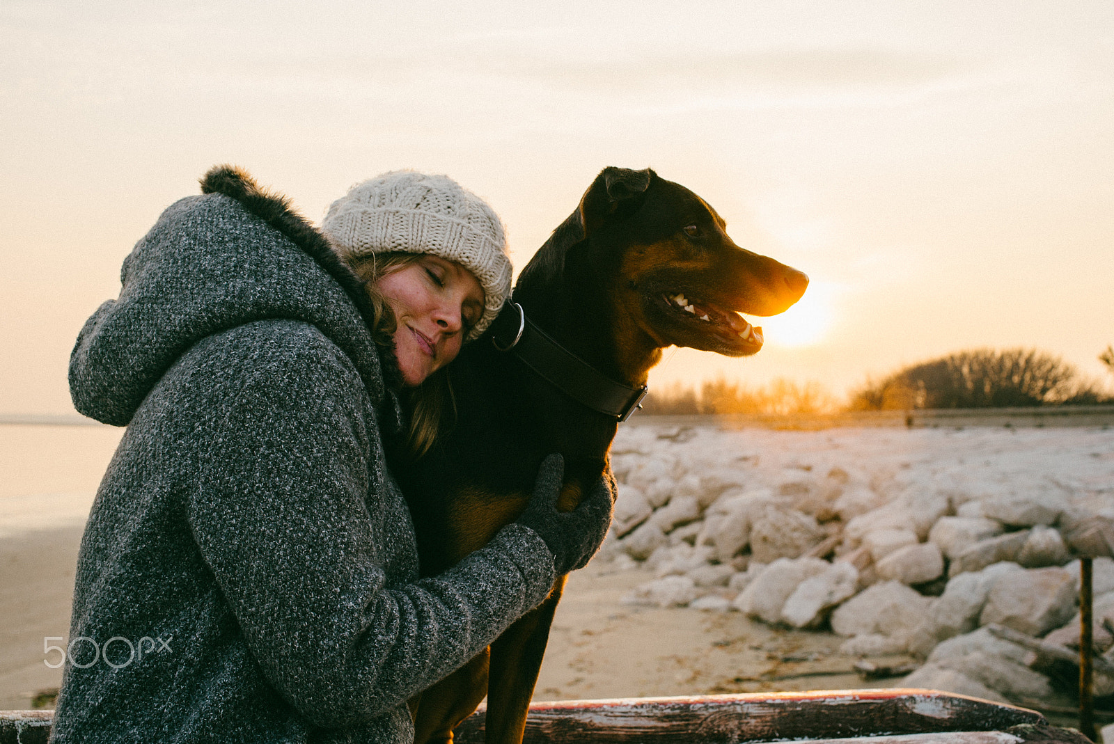 40mm F2.8 OSS sample photo. The love for an amazing dog photography