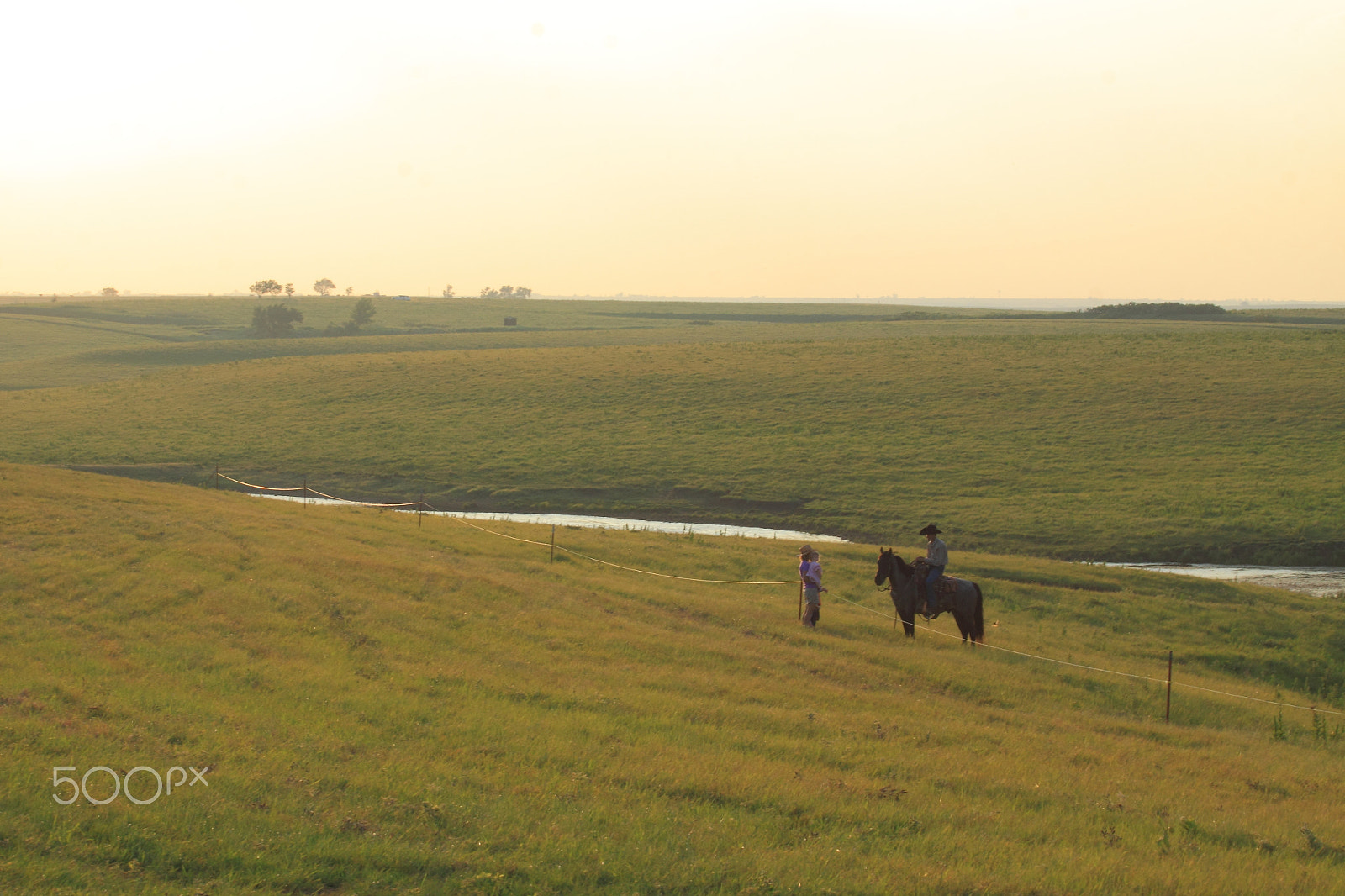 Canon EF 70-300mm F4-5.6 IS USM sample photo. Flint hills cowboy photography