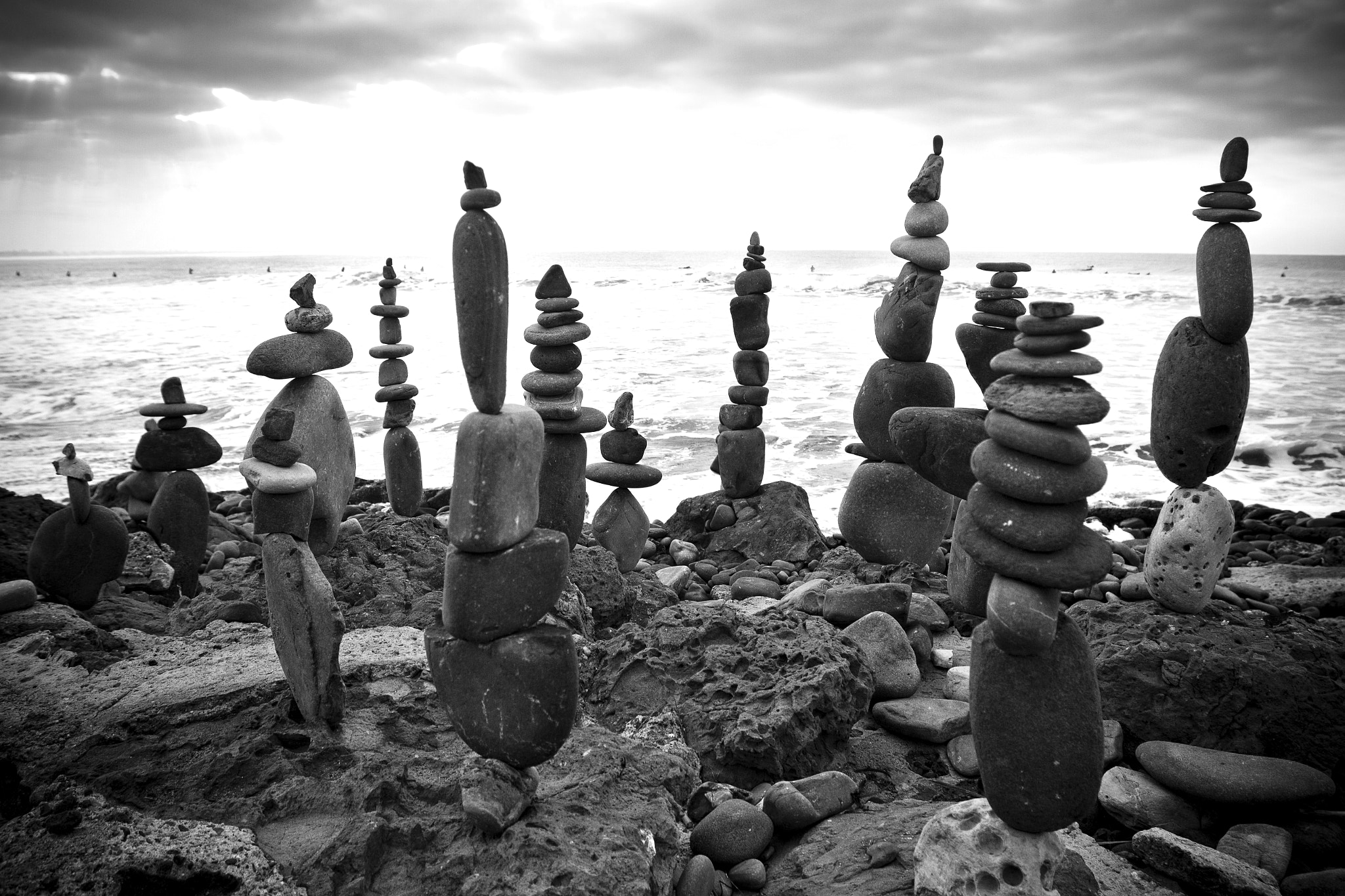 Canon EOS 7D + Canon EF 16-35mm F2.8L USM sample photo. Beach rock stacks at sunrise photography