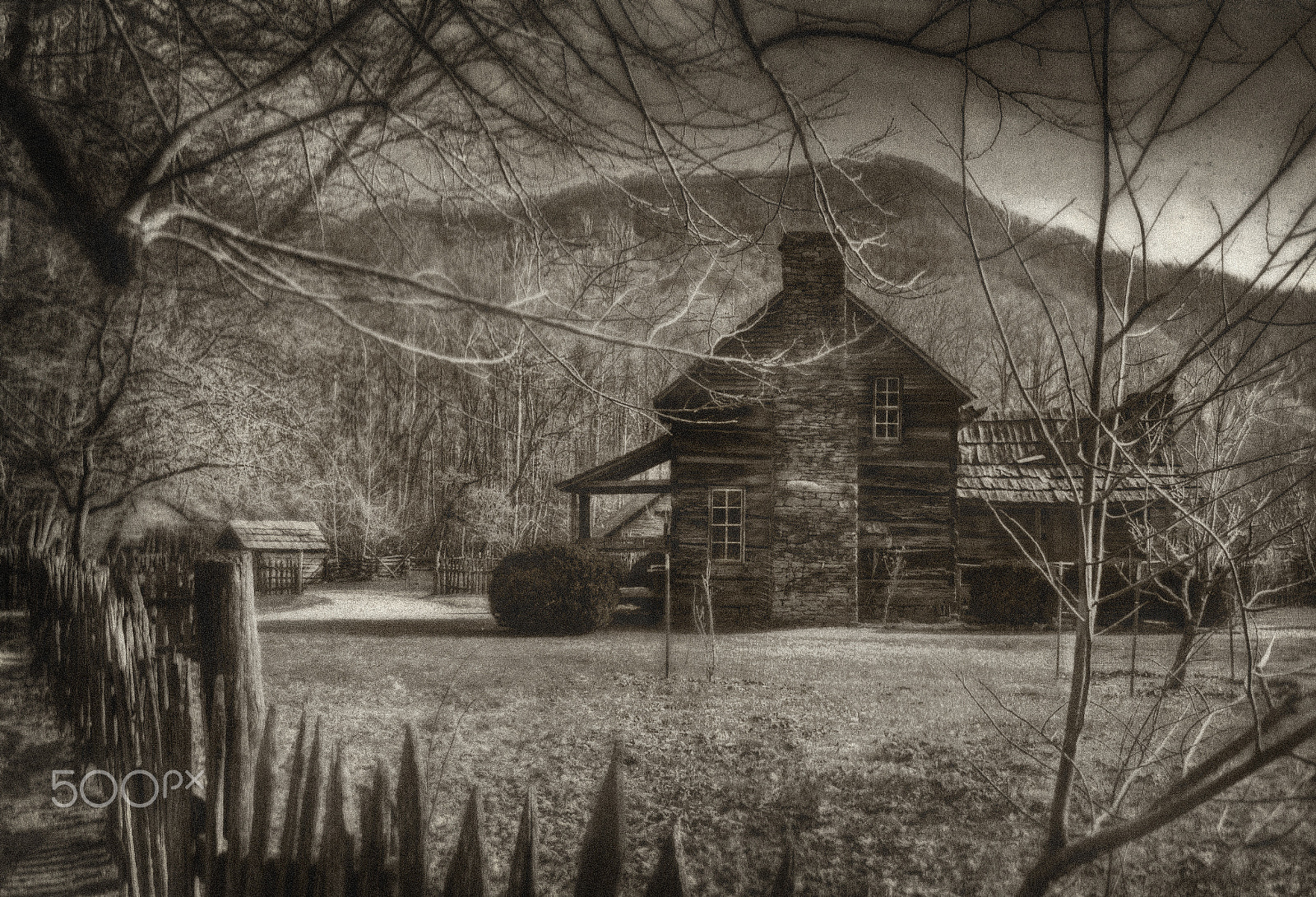 Nikon D50 sample photo. Settler's cabin photography