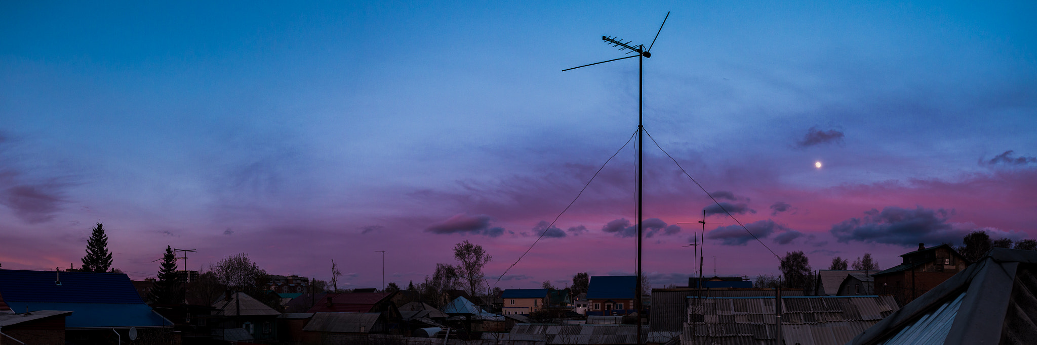 Panasonic Lumix DMC-G5 + Sigma 19mm F2.8 EX DN sample photo. Clouds and moon photography