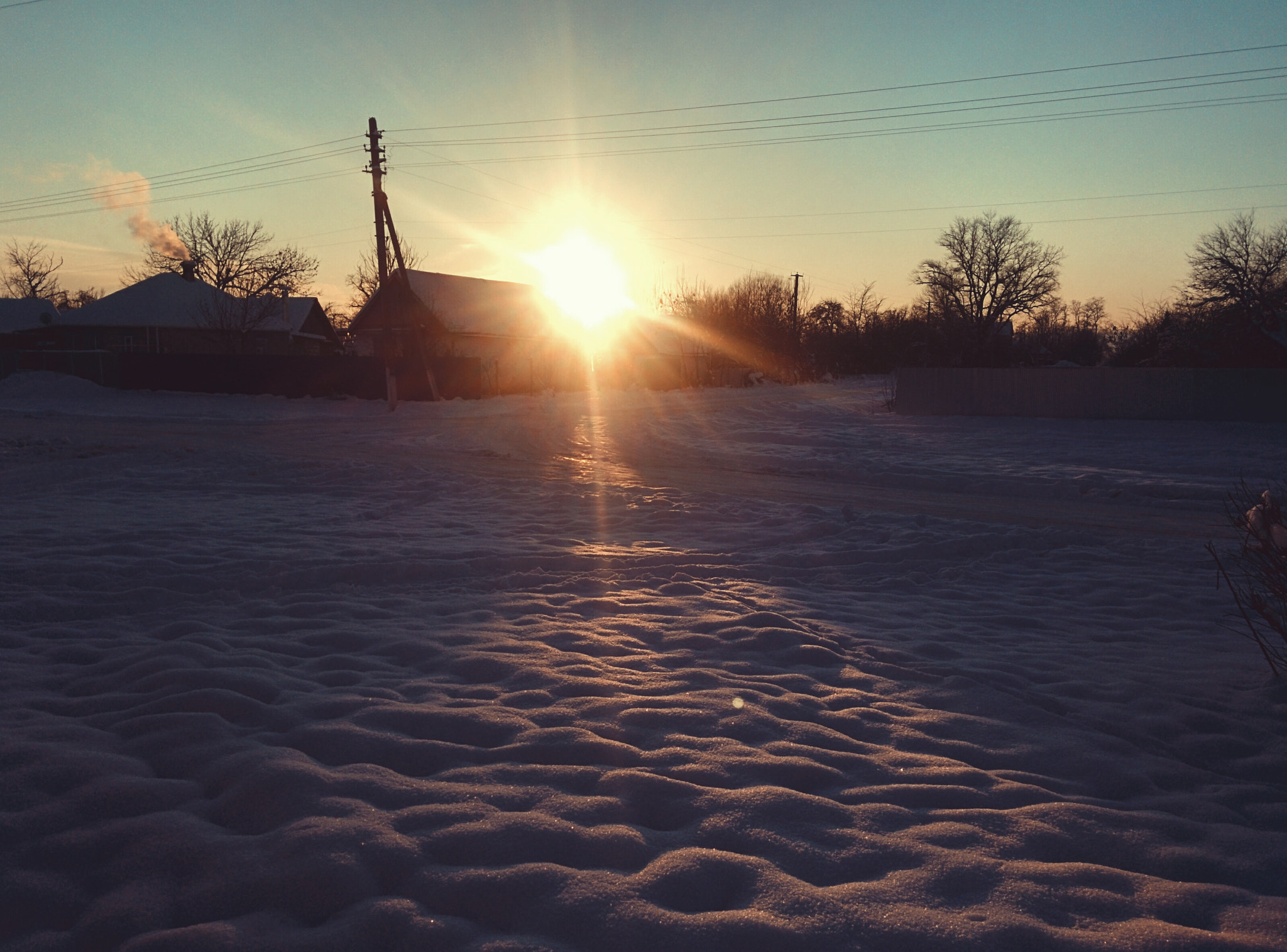 LG Nexus 5 CAF sample photo. Winter sunset photography