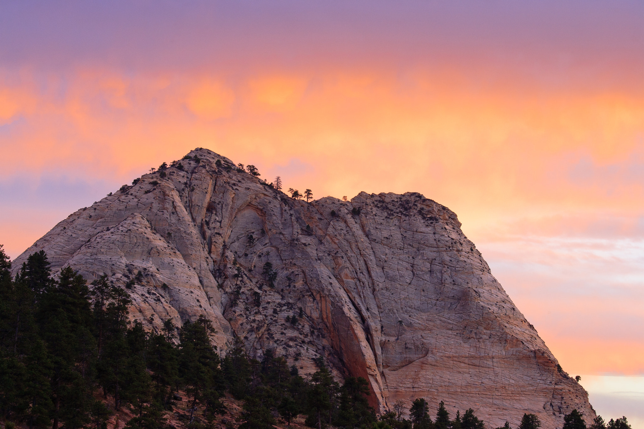 Canon EF 35-350mm F3.5-5.6L USM sample photo. Sunset above pine valley peak zion national park photography