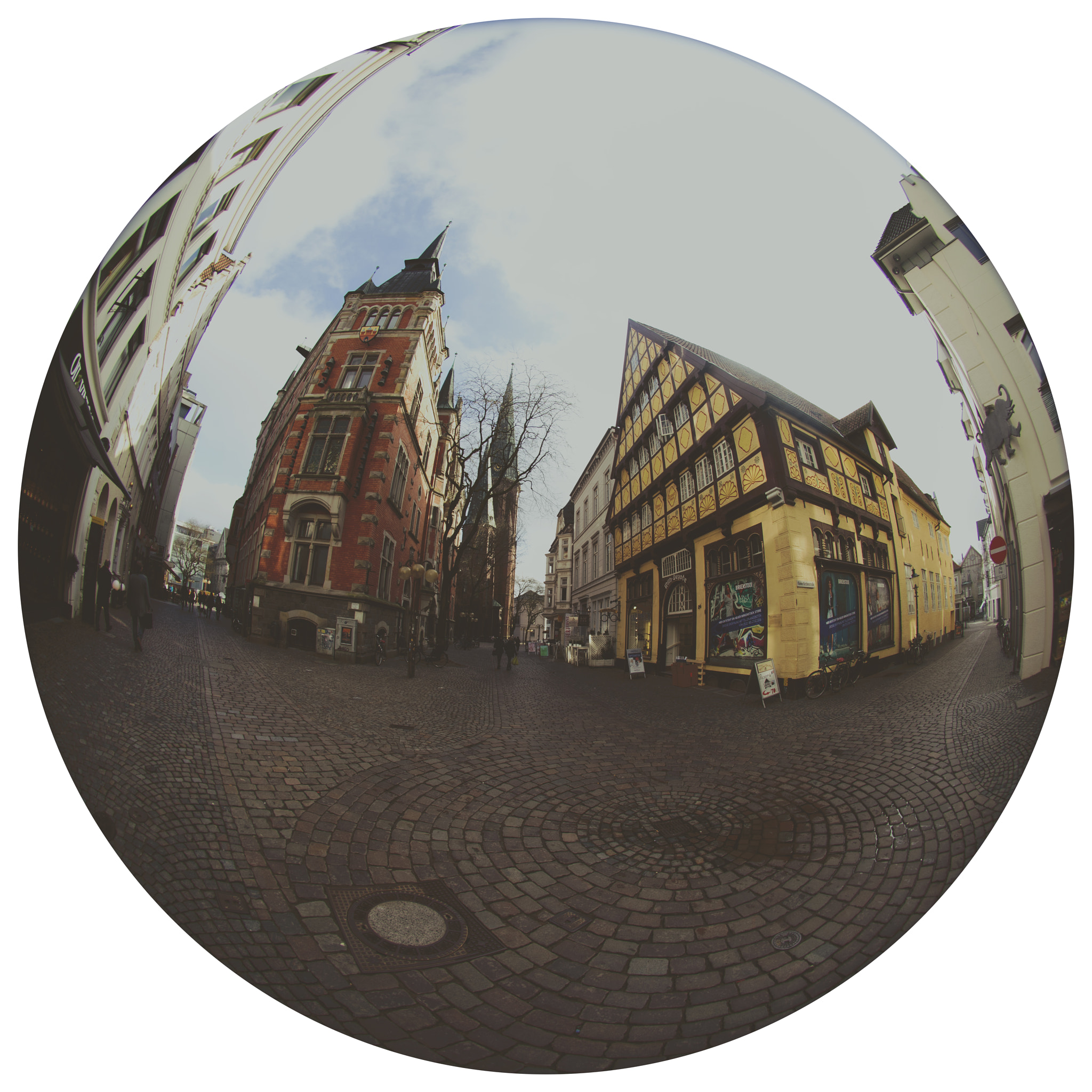 Sigma 8mm F3.5 EX DG Circular Fisheye sample photo. Historic intersection photography