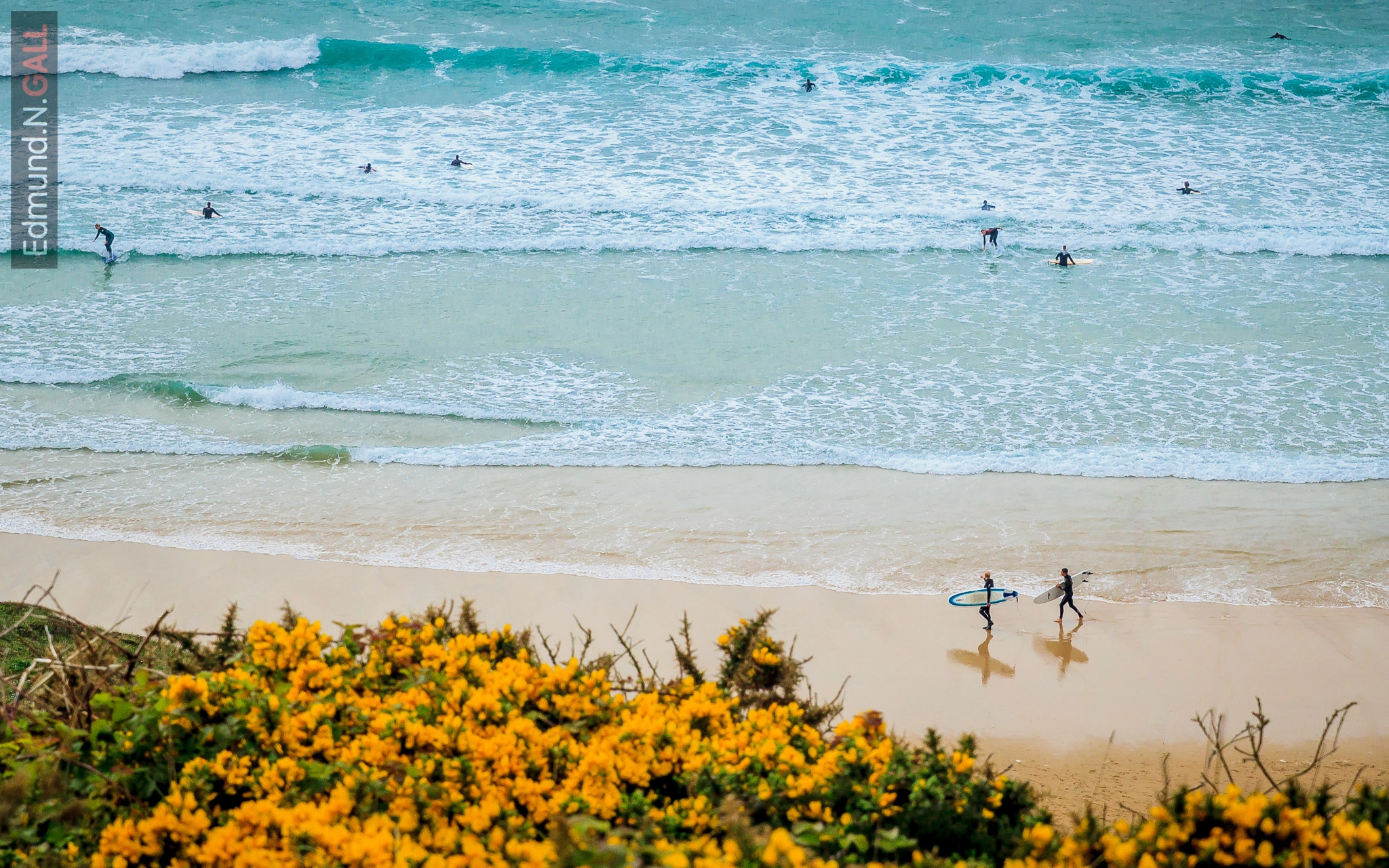 Canon EF 24-70mm F2.8L II USM sample photo. 20150504 23 watergate bay surfers 16x10 photography