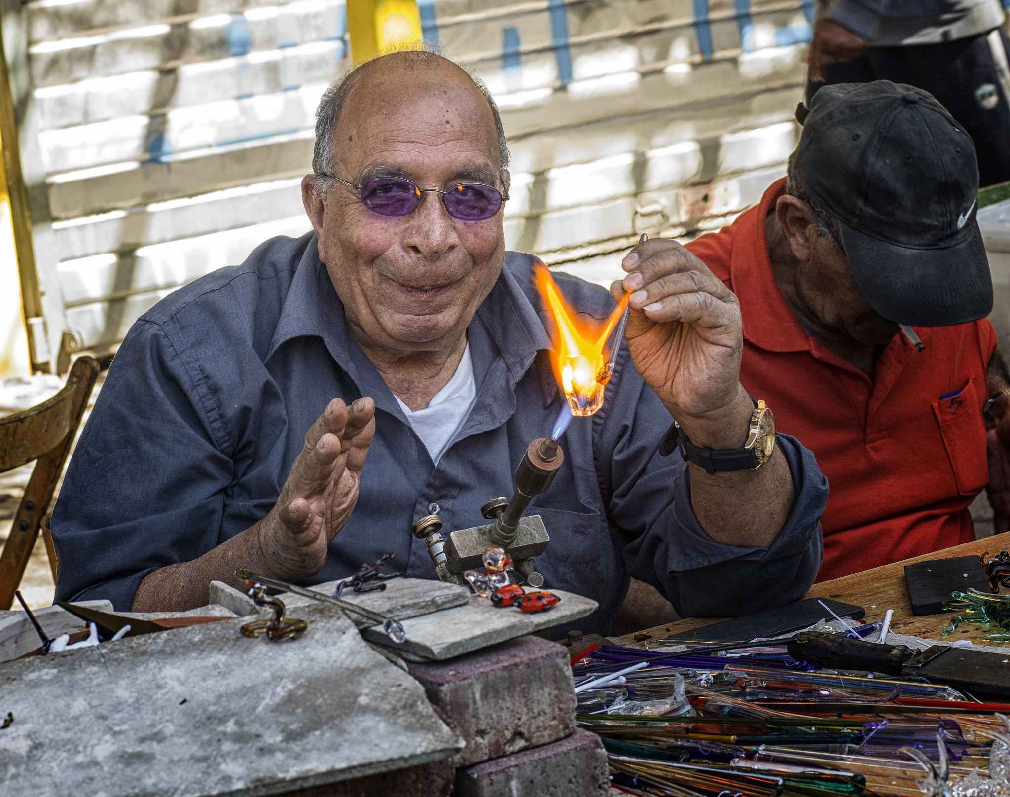 Hasselblad H4D-40 + HC 80 sample photo. Fun with glass and fire photography