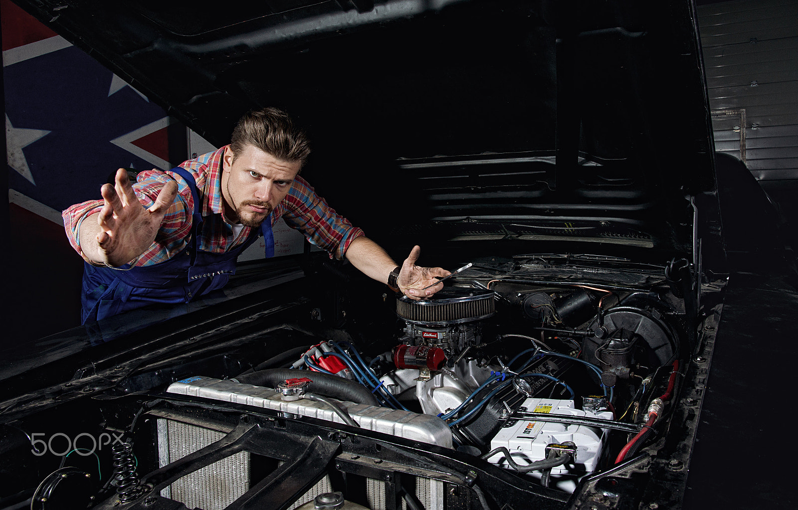 Sony Alpha DSLR-A850 sample photo. Muscle garage photography