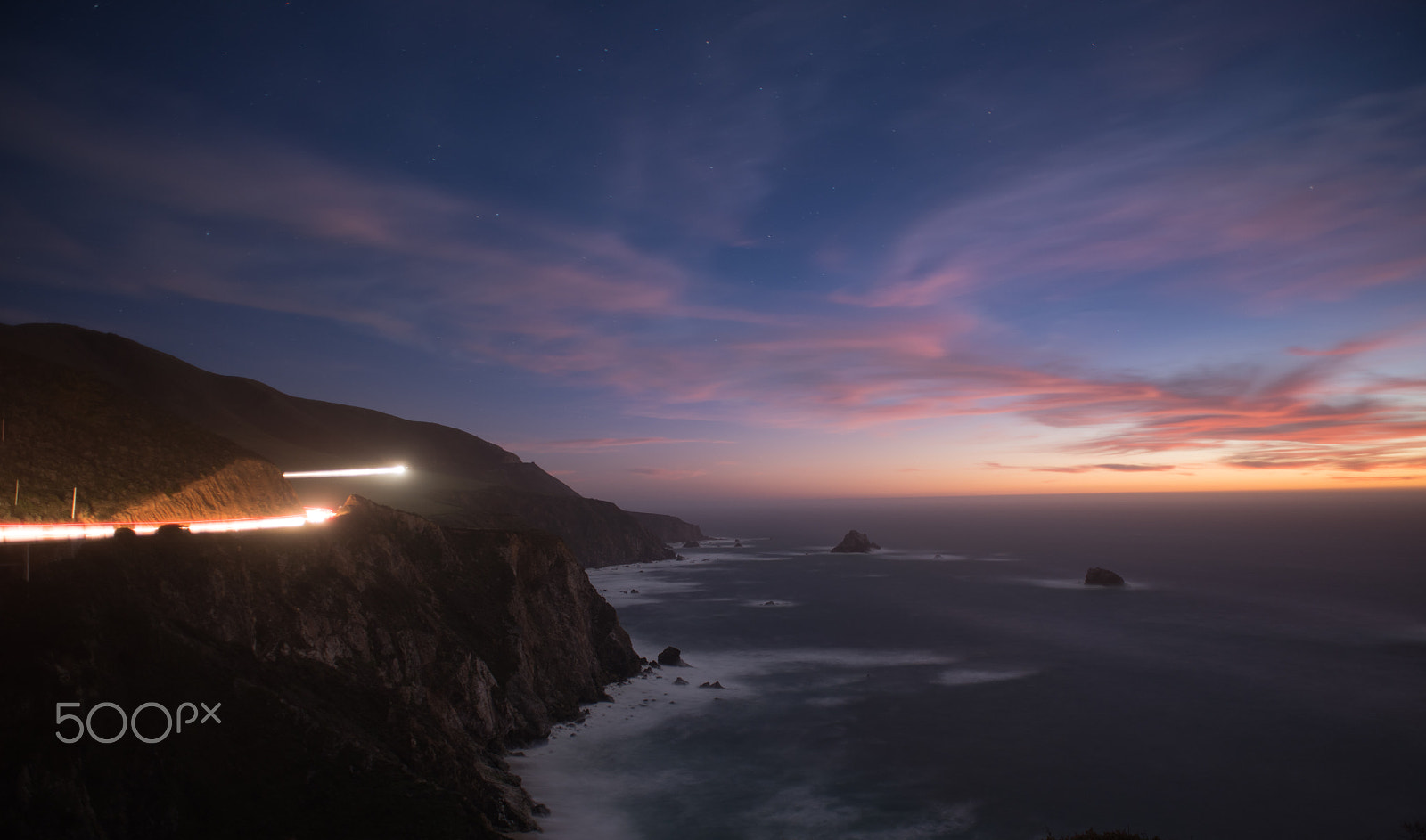Nikon D810 + Nikon AF Nikkor 20mm F2.8D sample photo. Big sur sunset photography