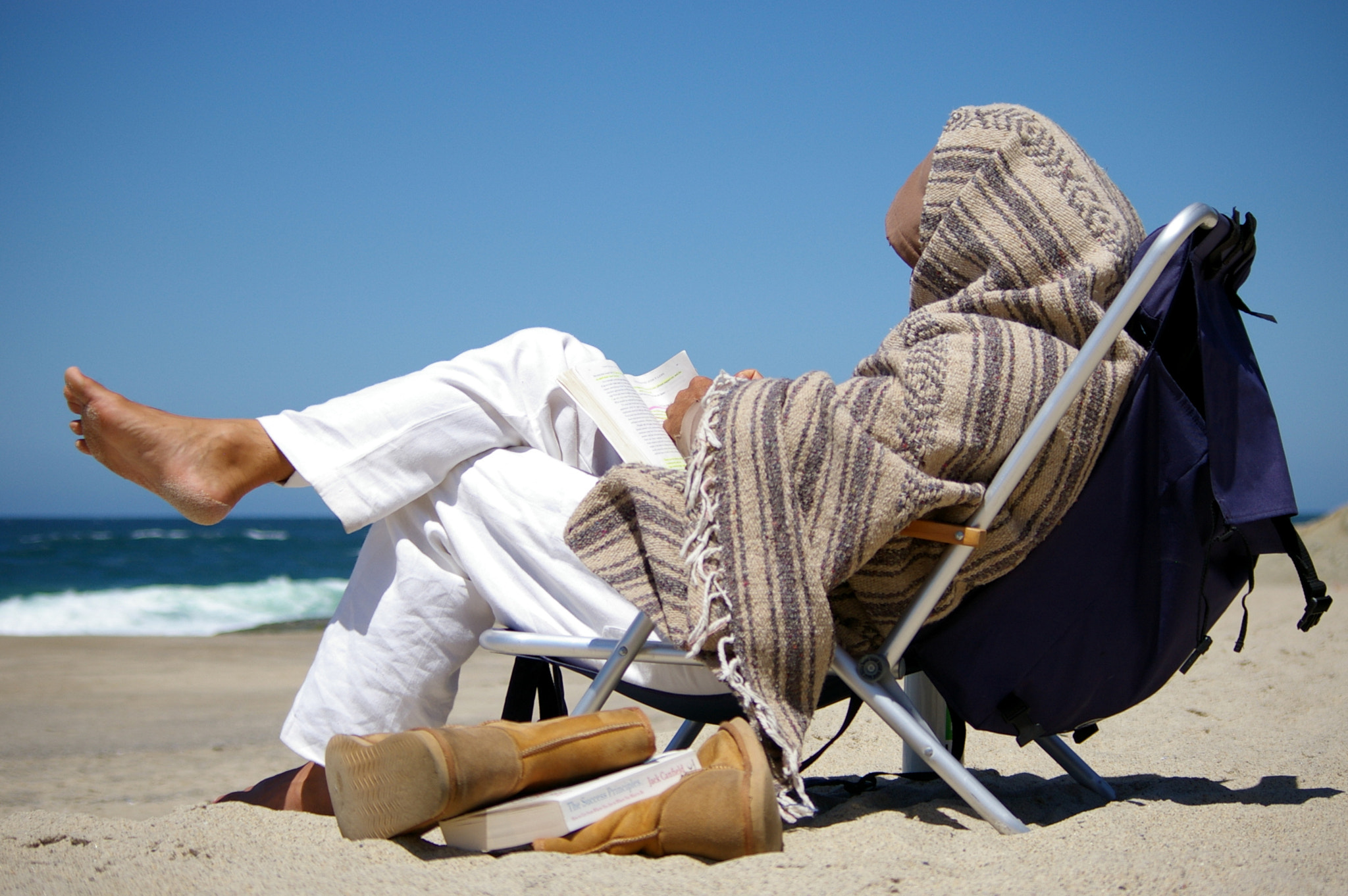 Pentax K100D + Pentax smc DA 50-200mm F4-5.6 ED sample photo. Relaxed at beach photography