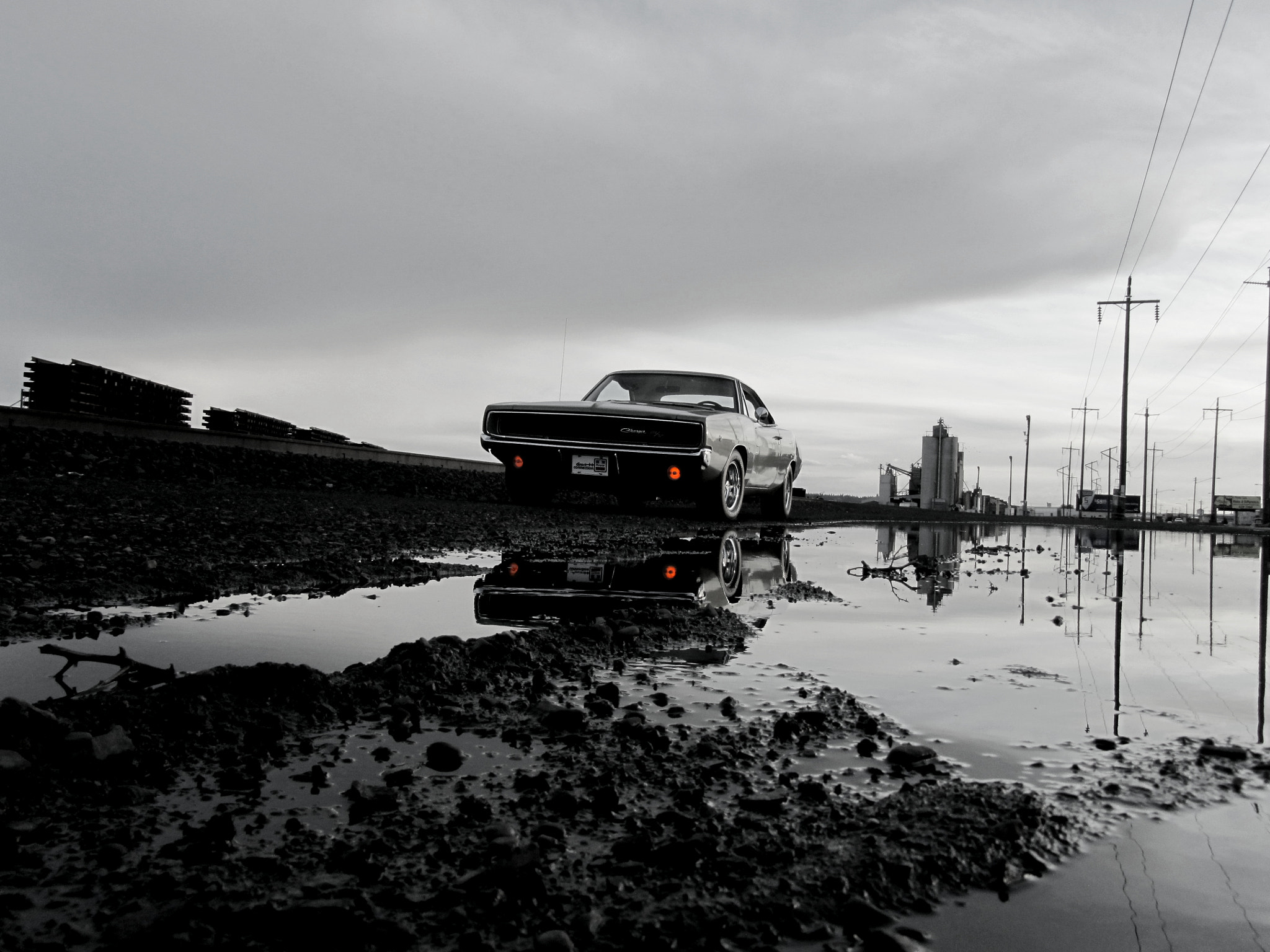 1968 Dodge Charger R/T - Industrial Reflection (Black & White and Orange)