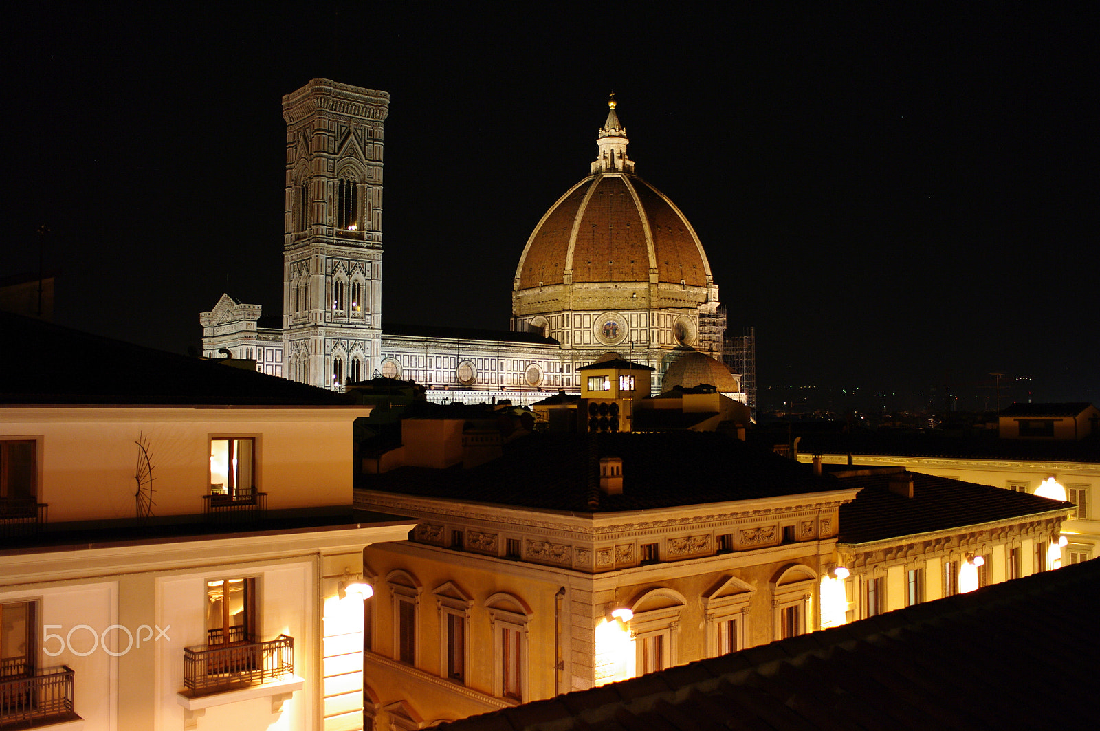 Pentax K20D sample photo. Firenze by night photography