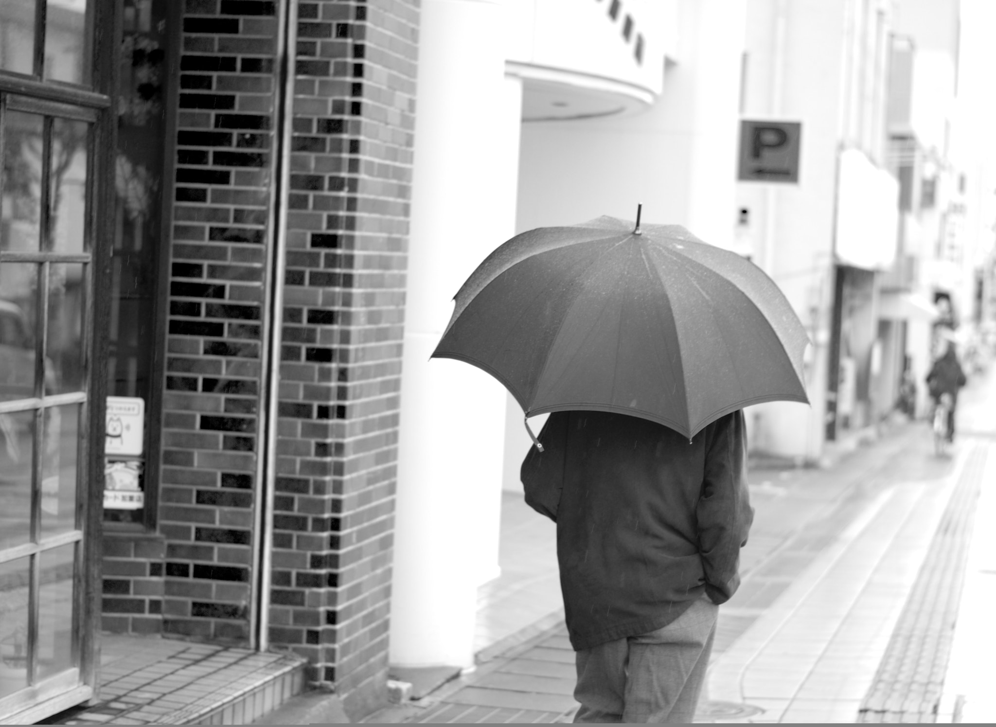 Nikon D5300 + 50mm F1.8 sample photo. Walking in the rain photography