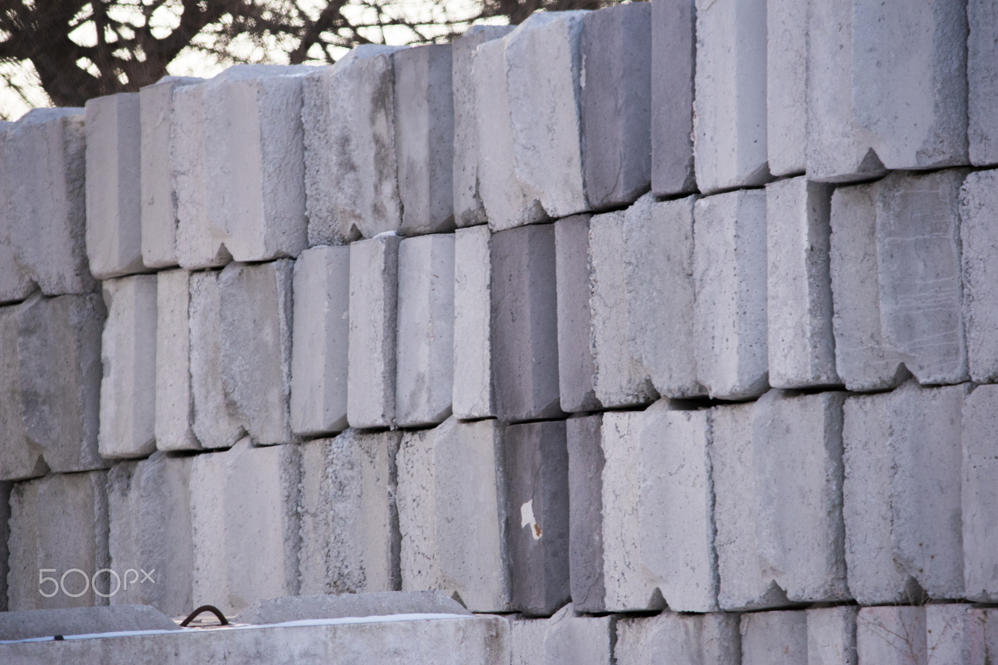 Large Concrete Road Blocks