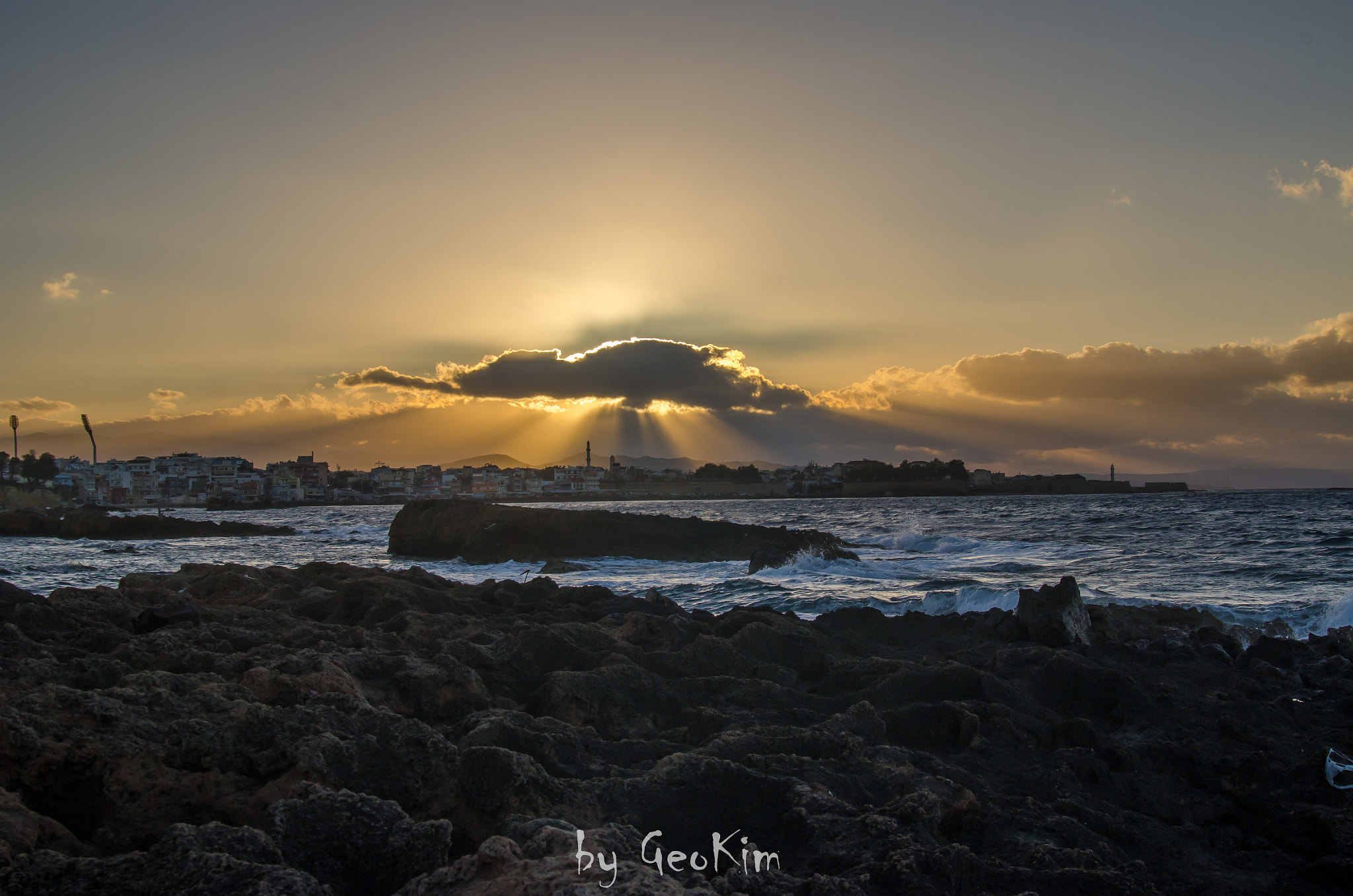 Nikon D7000 + Sigma 20-40mm F2.8 sample photo. Sunset at chania photography