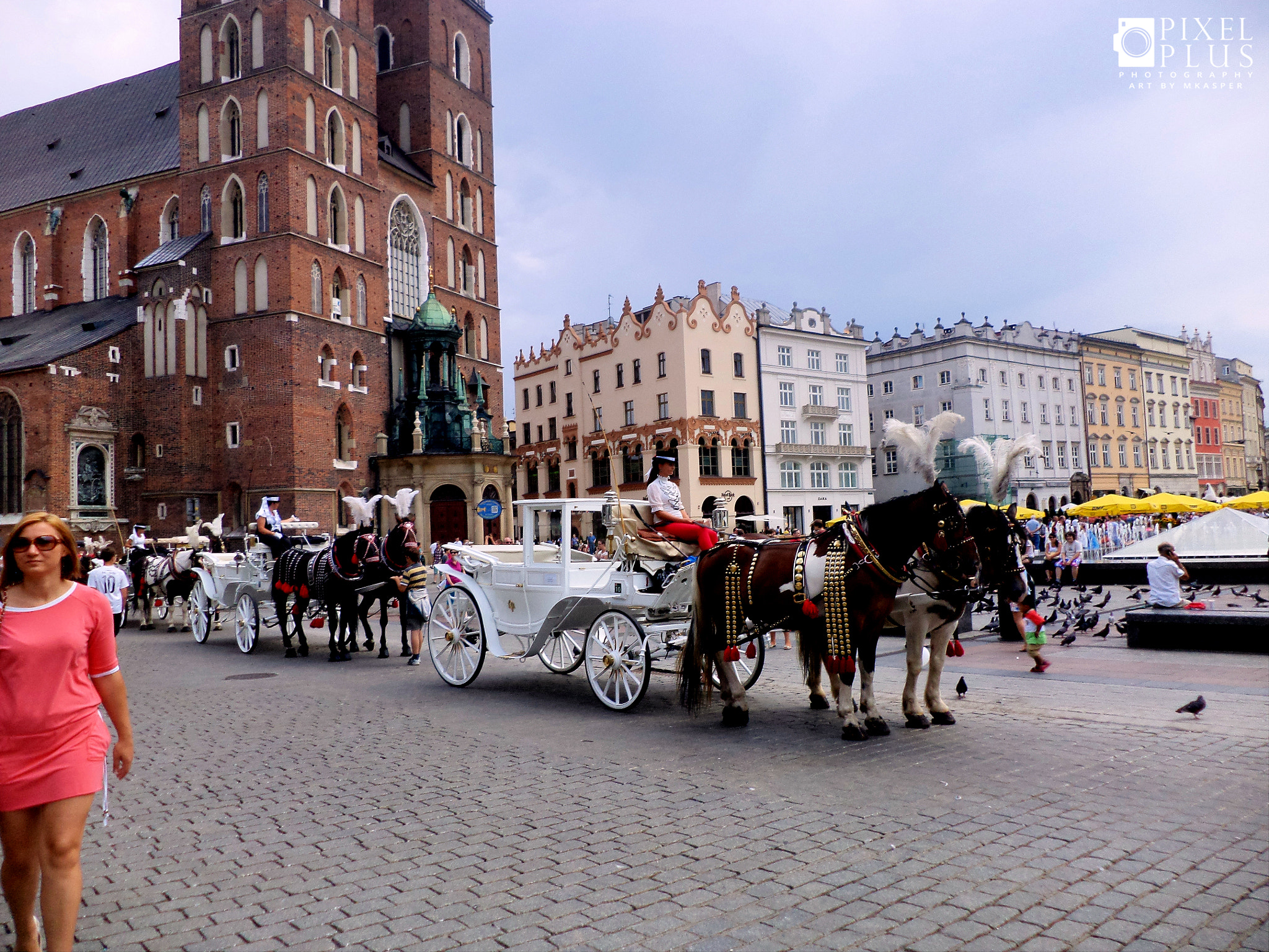 Sony DSC-W620 sample photo. Kraków dorożki - poland photography