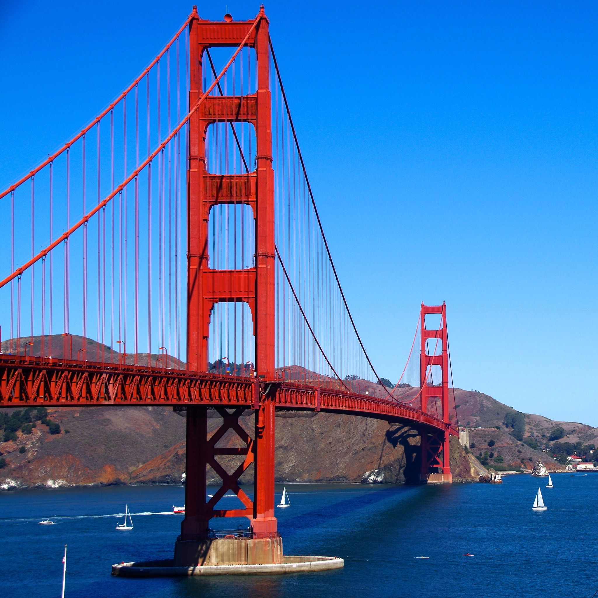 Pentax K-50 + Sigma 18-250mm F3.5-6.3 DC Macro OS HSM sample photo. Golden gate bridge photography