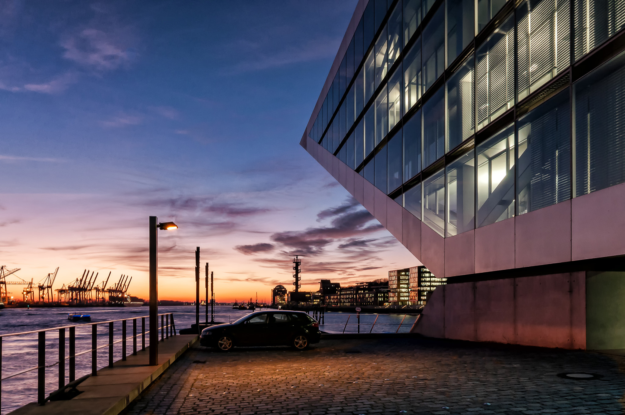 Nikon D90 + Sigma 10-20mm F3.5 EX DC HSM sample photo. Sunset at dockland photography