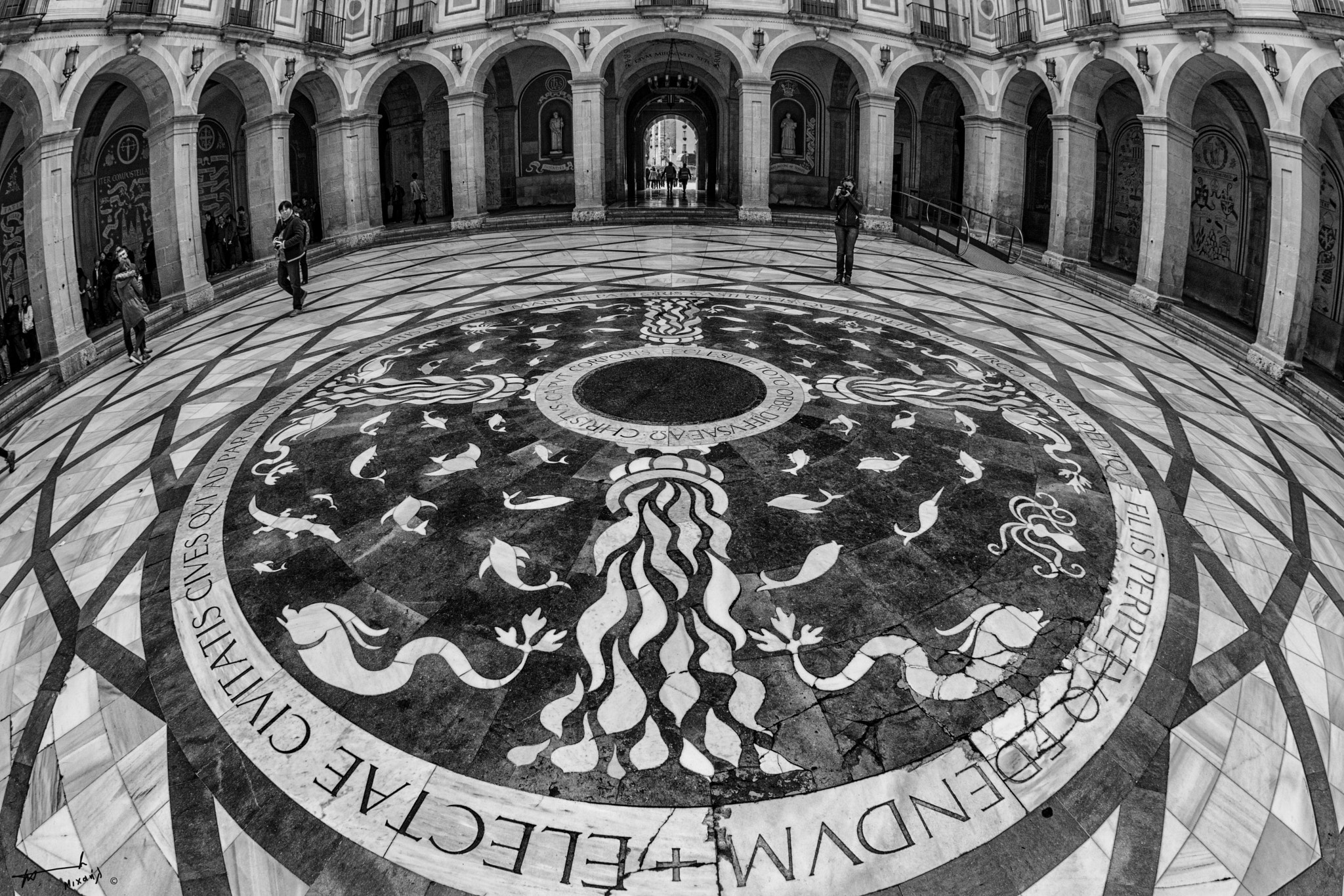 Nikon D7100 + Sigma 10mm F2.8 EX DC HSM Diagonal Fisheye sample photo. Santa maria de montserrat abbey photography