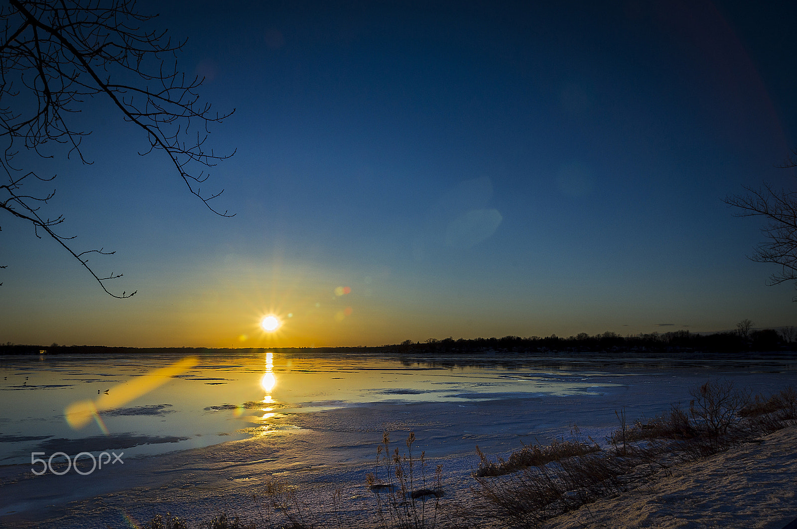 Sony SLT-A55 (SLT-A55V) sample photo. Sunset at long pond photography