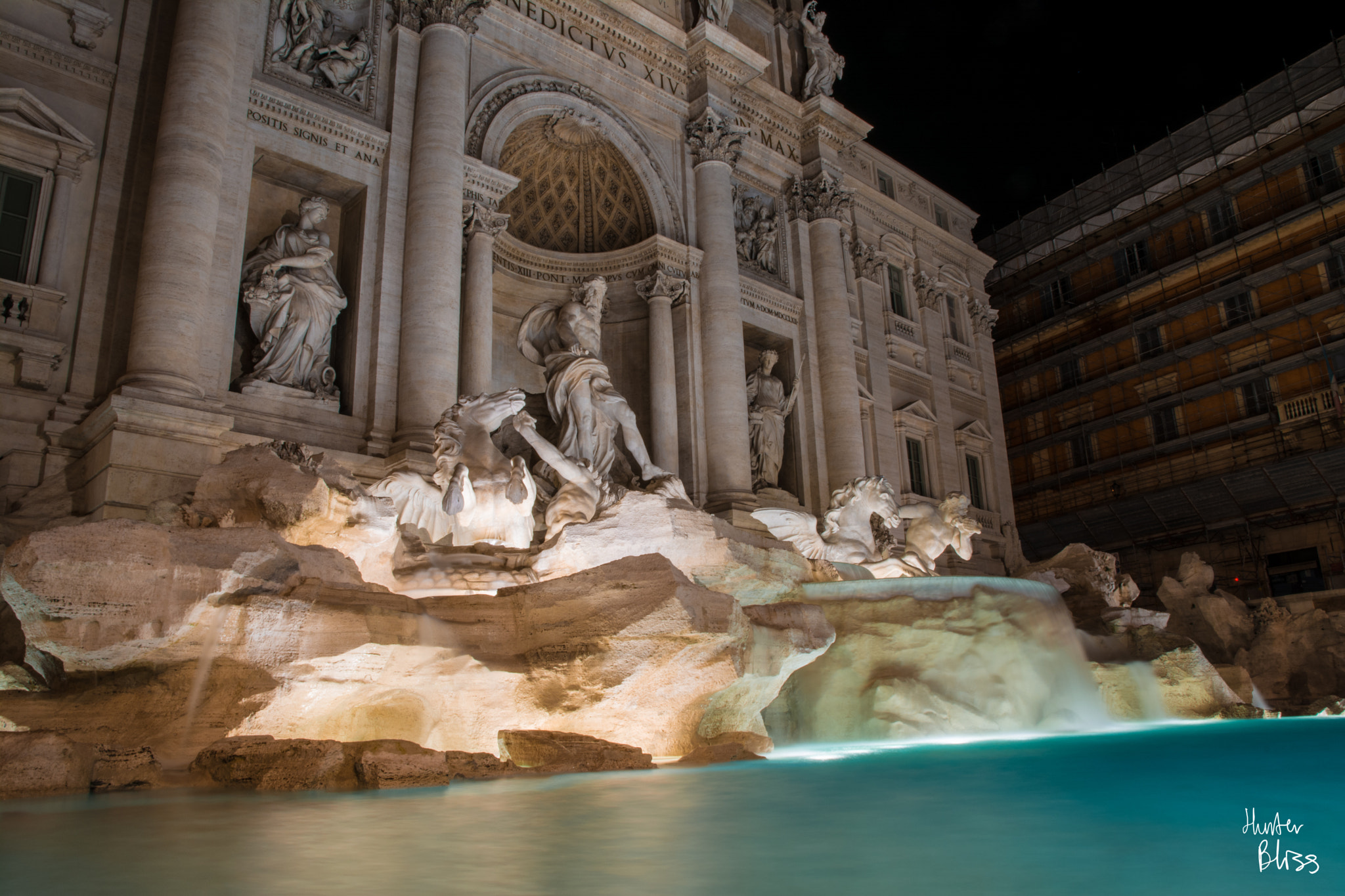 Sigma 17-70mm F2.8-4 DC Macro OS HSM | C sample photo. Fontana de trevi at night photography