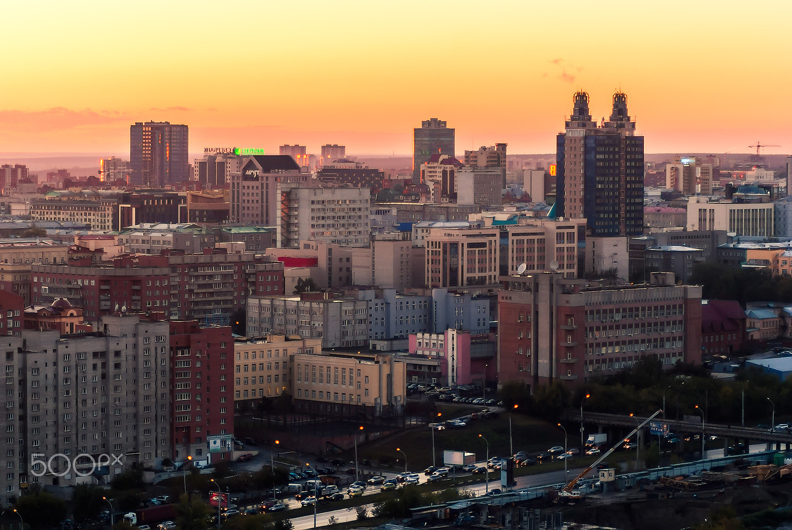 Sony Alpha DSLR-A300 sample photo. City sunset photography