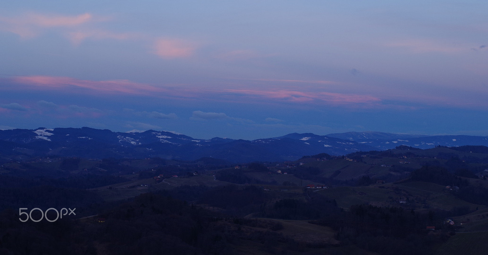 Pentax K-50 + Pentax smc FA 50mm F1.4 sample photo. Sunrise blue hour west view from plac tower photography