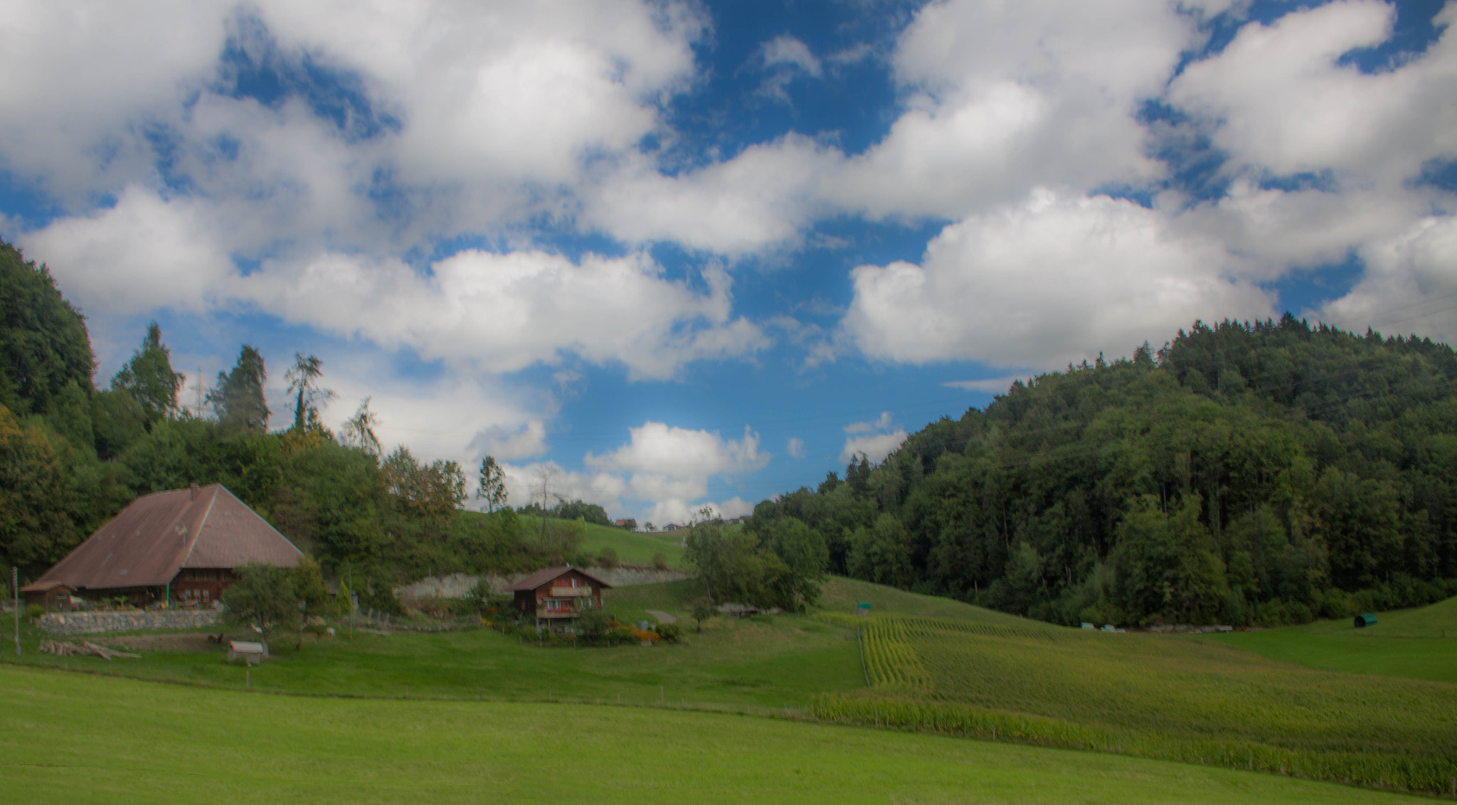 Canon EF-S 18-55mm F3.5-5.6 sample photo. Swiss farm landscape photography