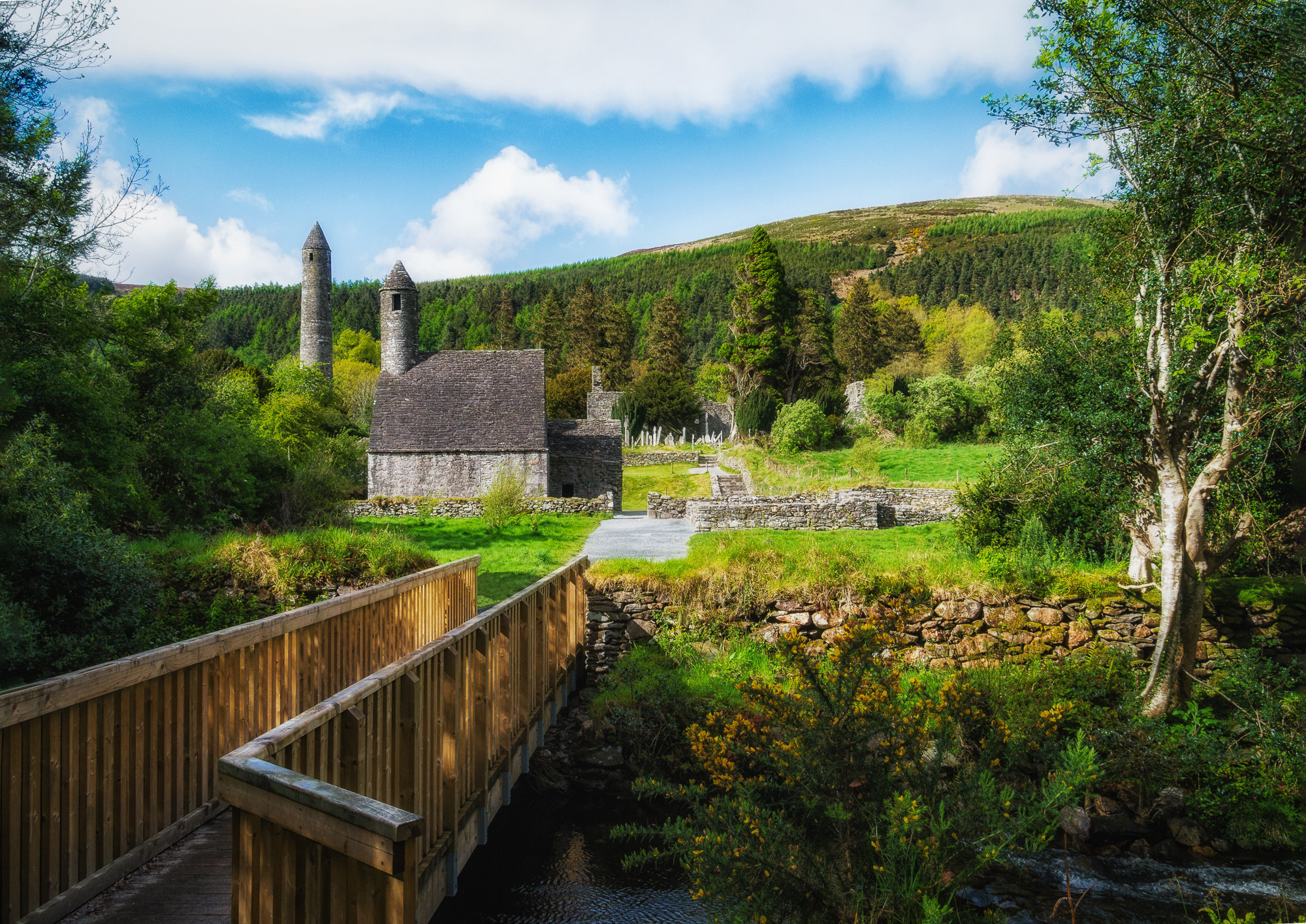 Panasonic Lumix DMC-G3 sample photo. Das kloster,  st. kevin’s kitchen – glendalough photography