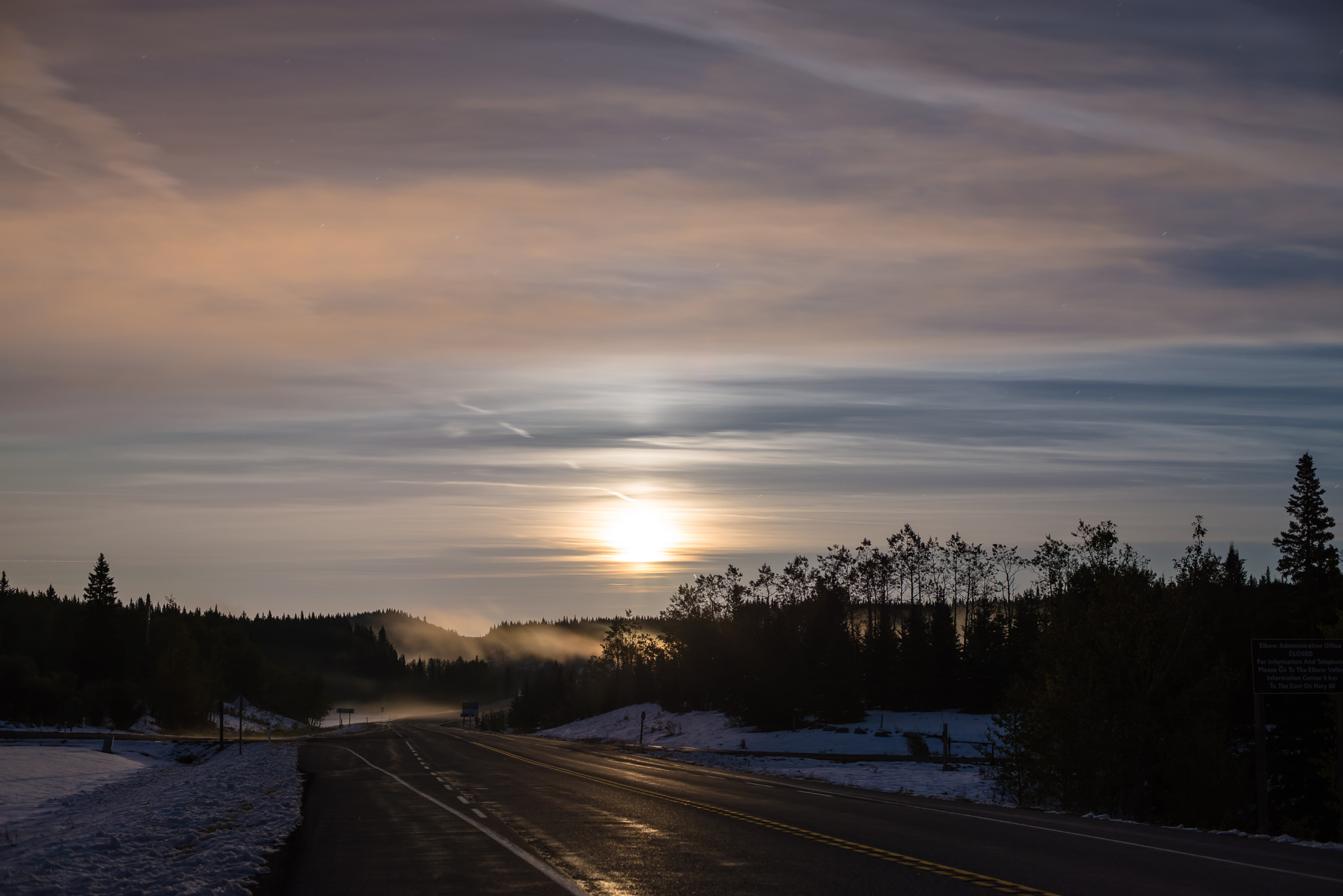 Nikon D800E + Nikon AF Nikkor 50mm F1.4D sample photo. Kananaskis moon photography