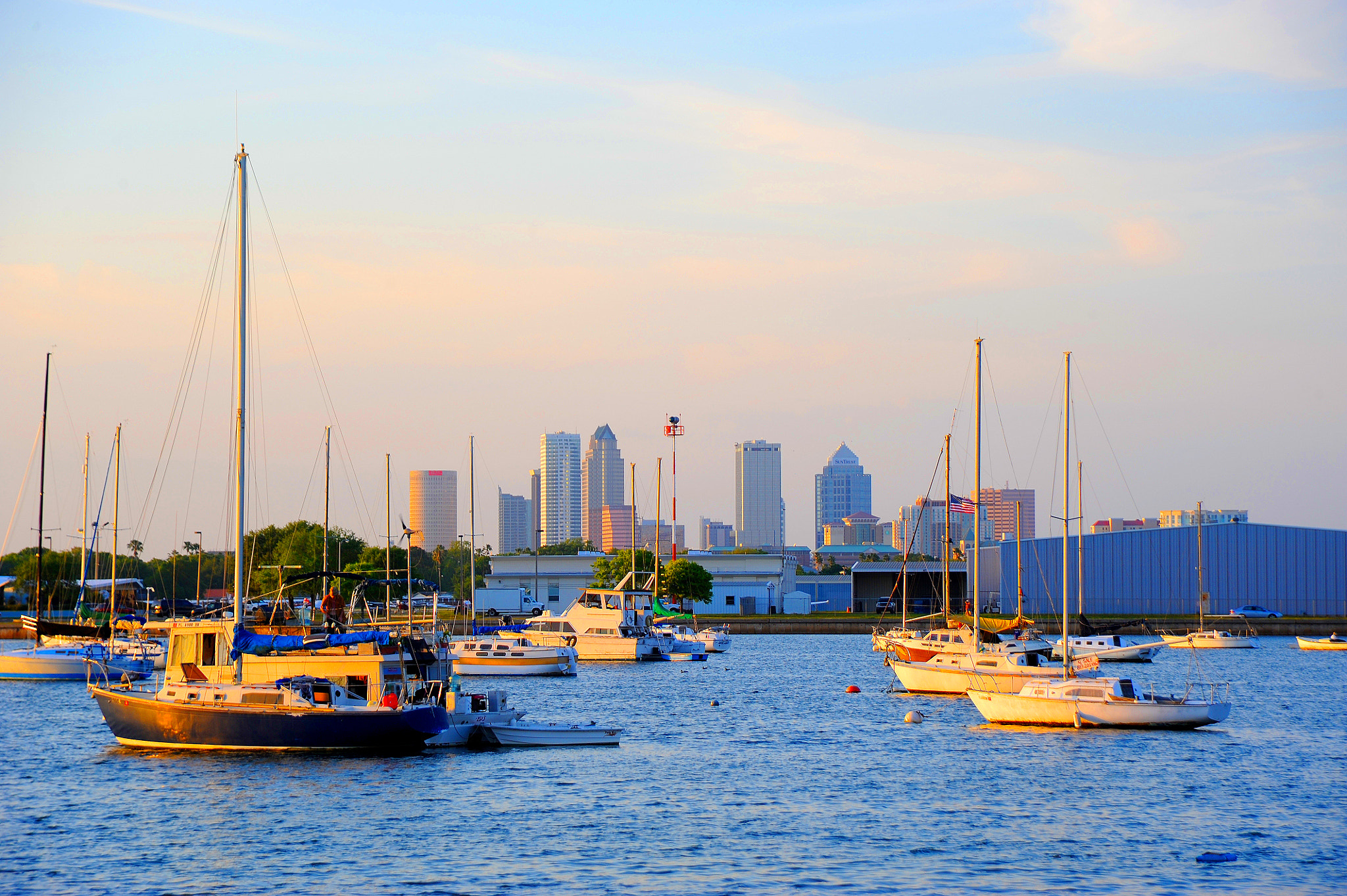 Nikon D3 + AF Zoom-Nikkor 24-120mm f/3.5-5.6D IF sample photo. Sailboats at dusk photography