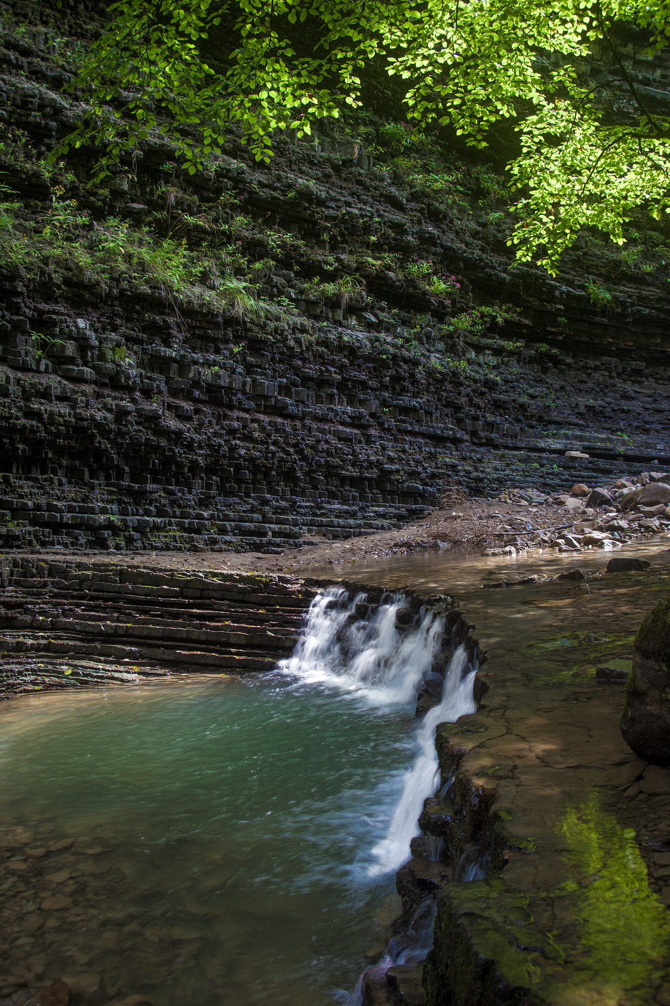 Canon EF 35-105mm f/3.5-4.5 sample photo. Mountain waterfall photography