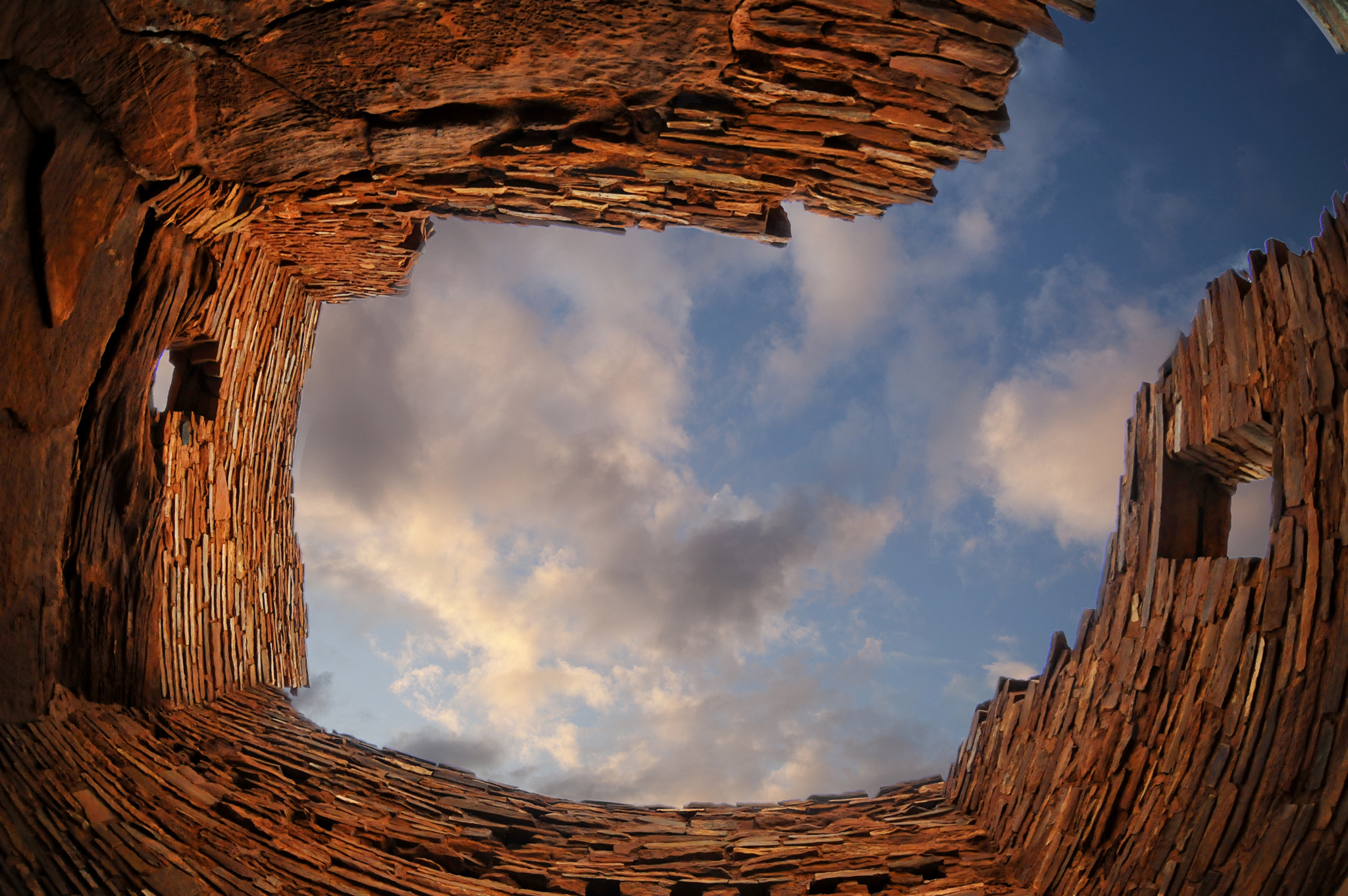 Nikon AF DX Fisheye-Nikkor 10.5mm F2.8G ED sample photo. Pueblo indian ruins, room at wupatki photography