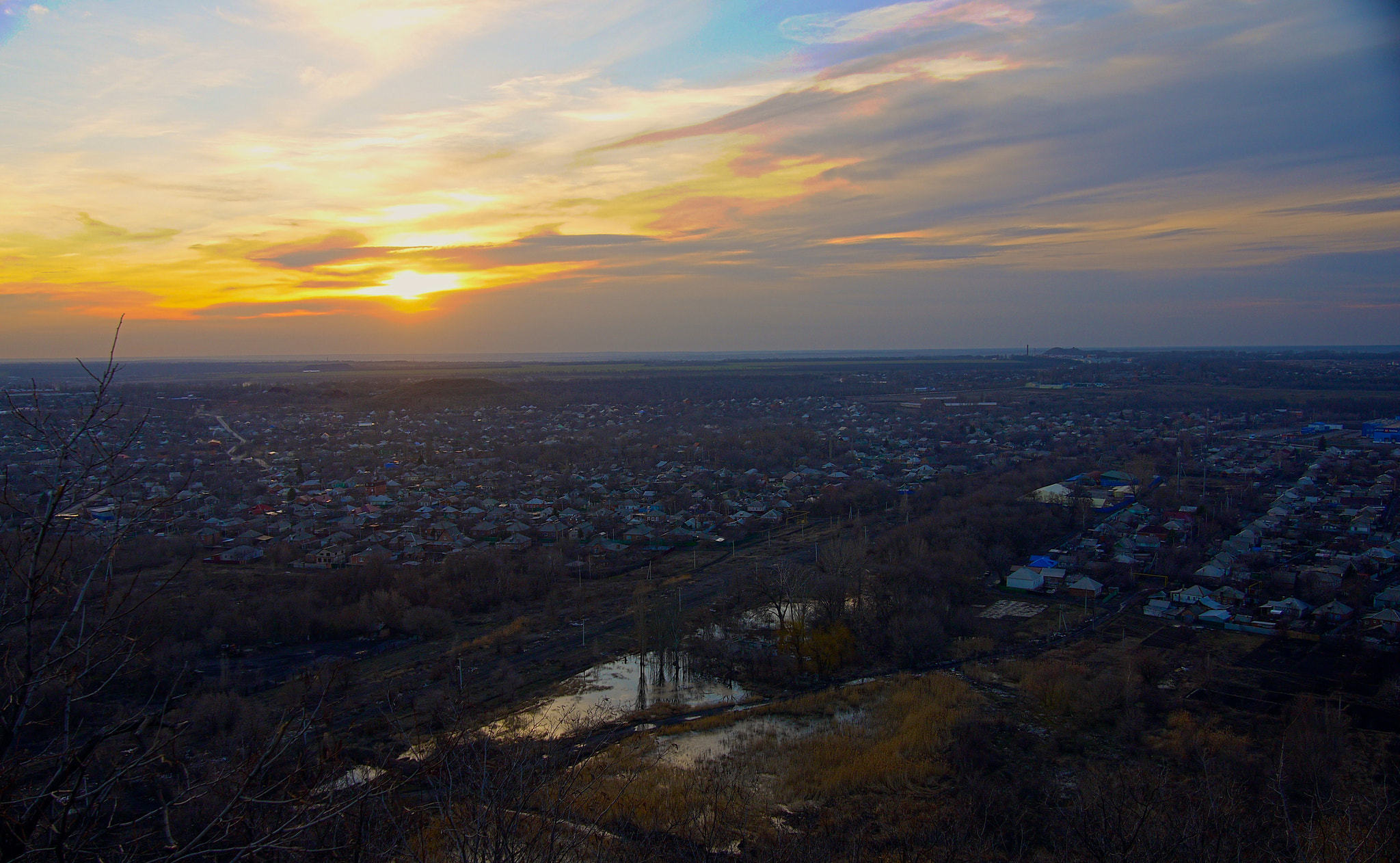 Panasonic Lumix DMC-GF2 sample photo. Sunset over the city photography